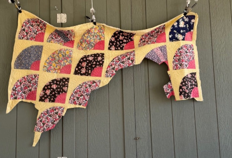 Vintage Cutter Quilt Grandmother's Fan