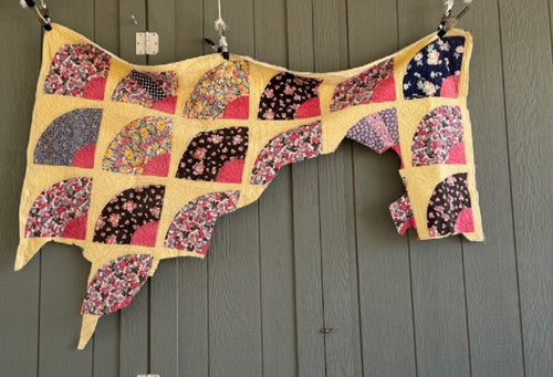 **SOLD Vintage Cutter Quilt Grandmother's Fan SOLD**