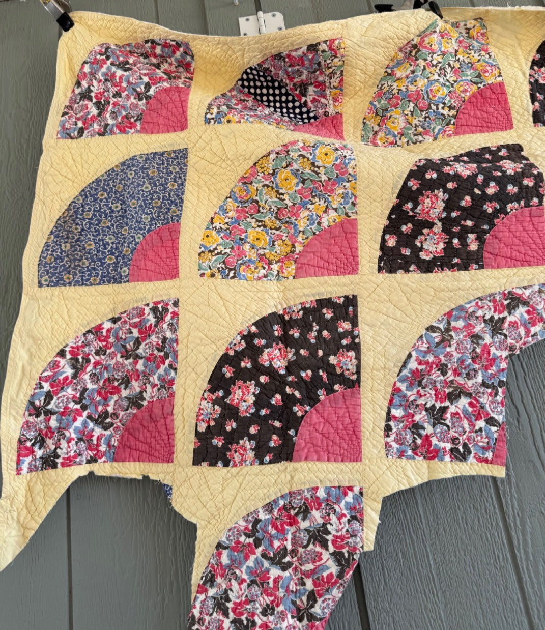 Vintage Cutter Quilt Grandmother's Fan