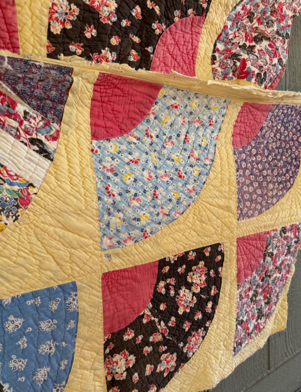 Vintage Cutter Quilt Grandmother's Fan
