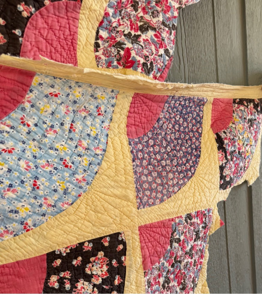Vintage Cutter Quilt Grandmother's Fan