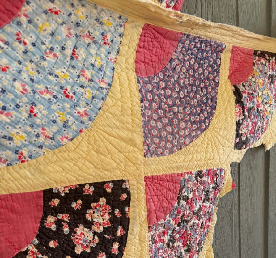 Vintage Cutter Quilt Grandmother's Fan