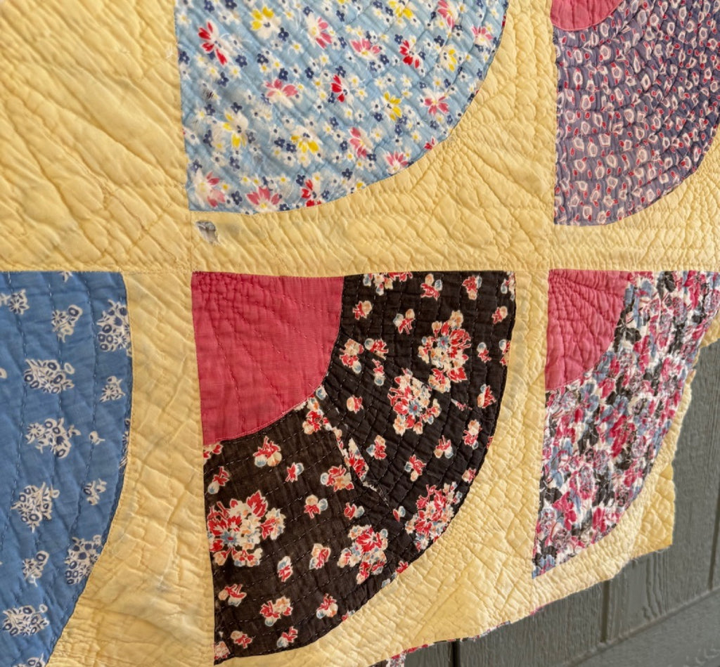 Vintage Cutter Quilt Grandmother's Fan
