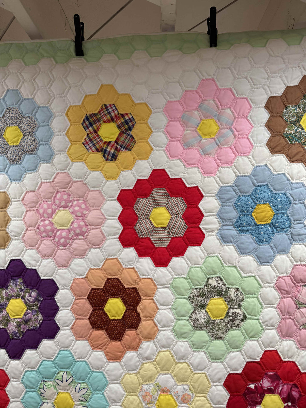Vintage Quilt Grandmother's Flower Garden