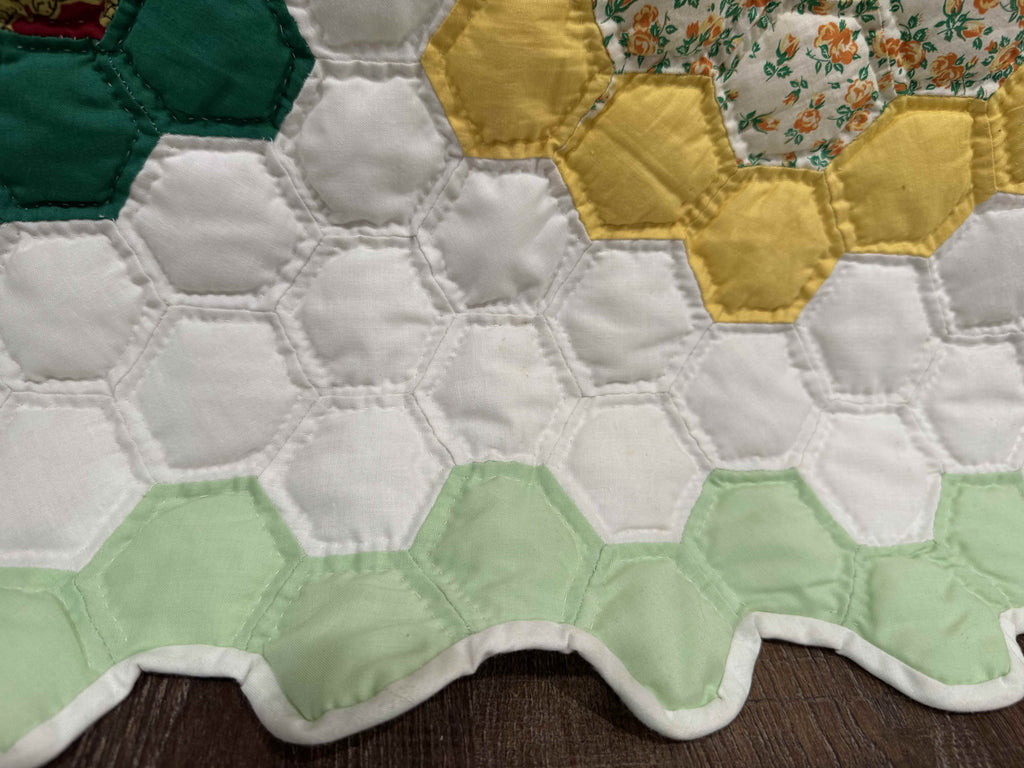 Vintage Quilt Grandmother's Flower Garden