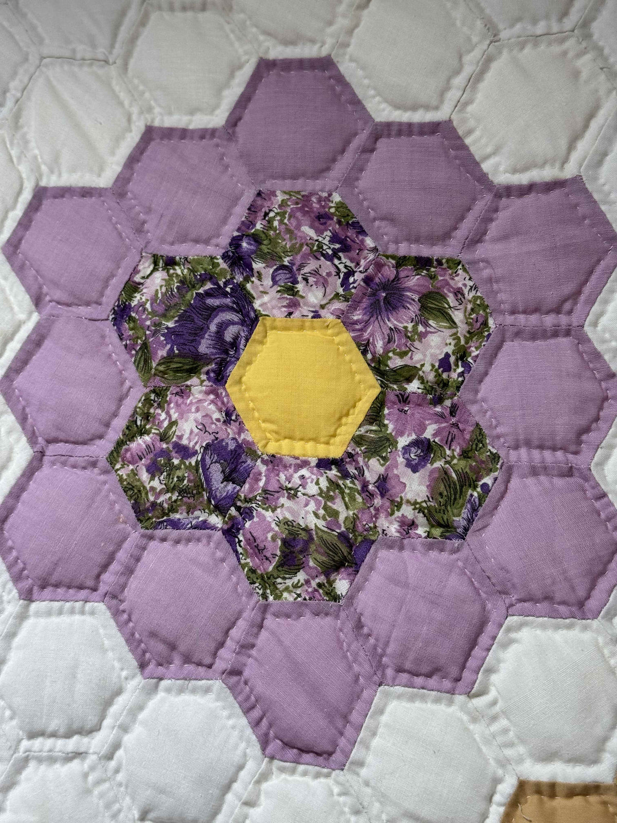 Vintage Quilt Grandmother's Flower Garden