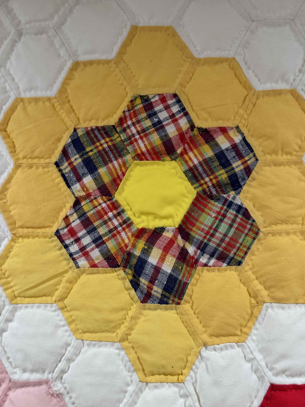 Vintage Quilt Grandmother's Flower Garden