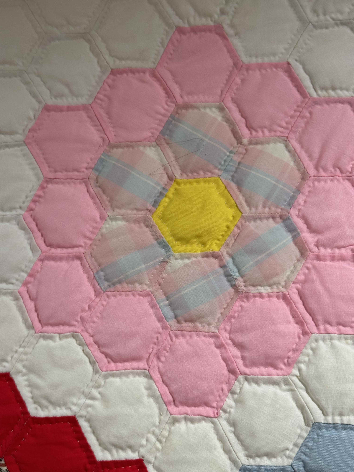 Vintage Quilt Grandmother's Flower Garden