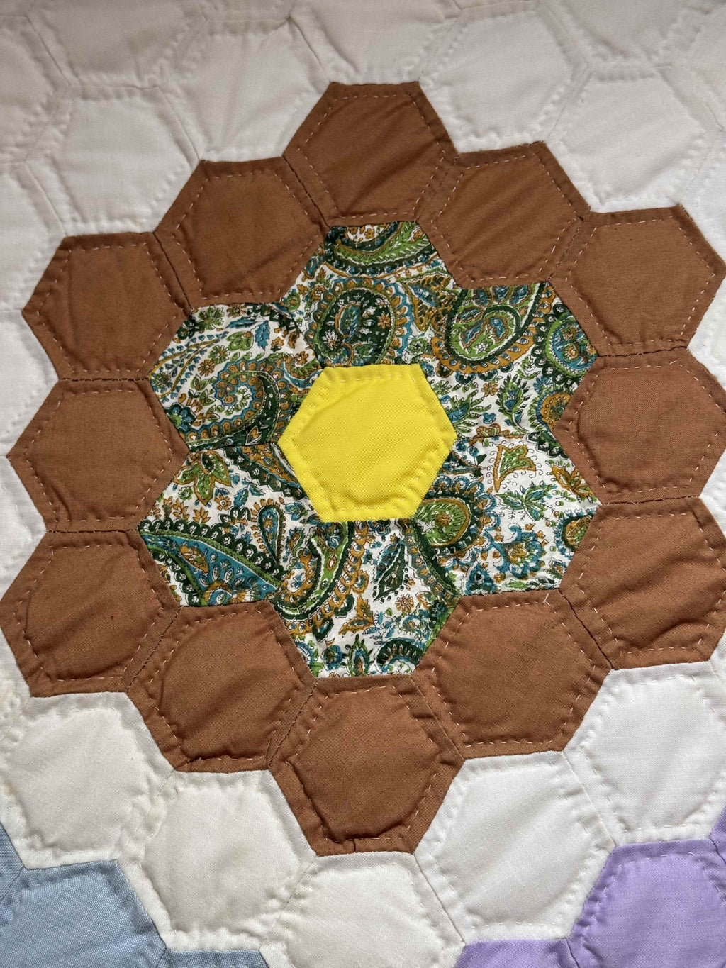 Vintage Quilt Grandmother's Flower Garden