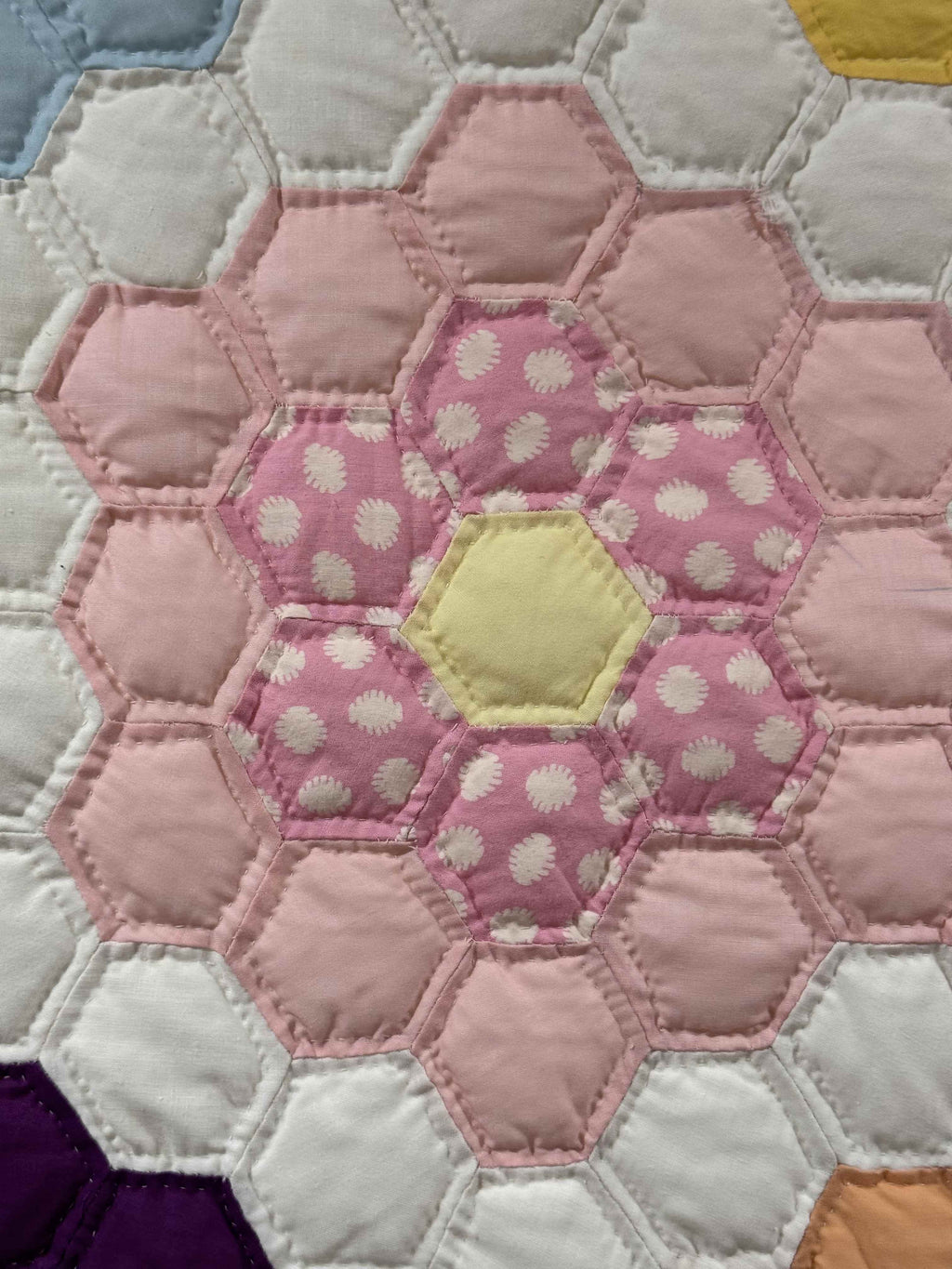 Vintage Quilt Grandmother's Flower Garden