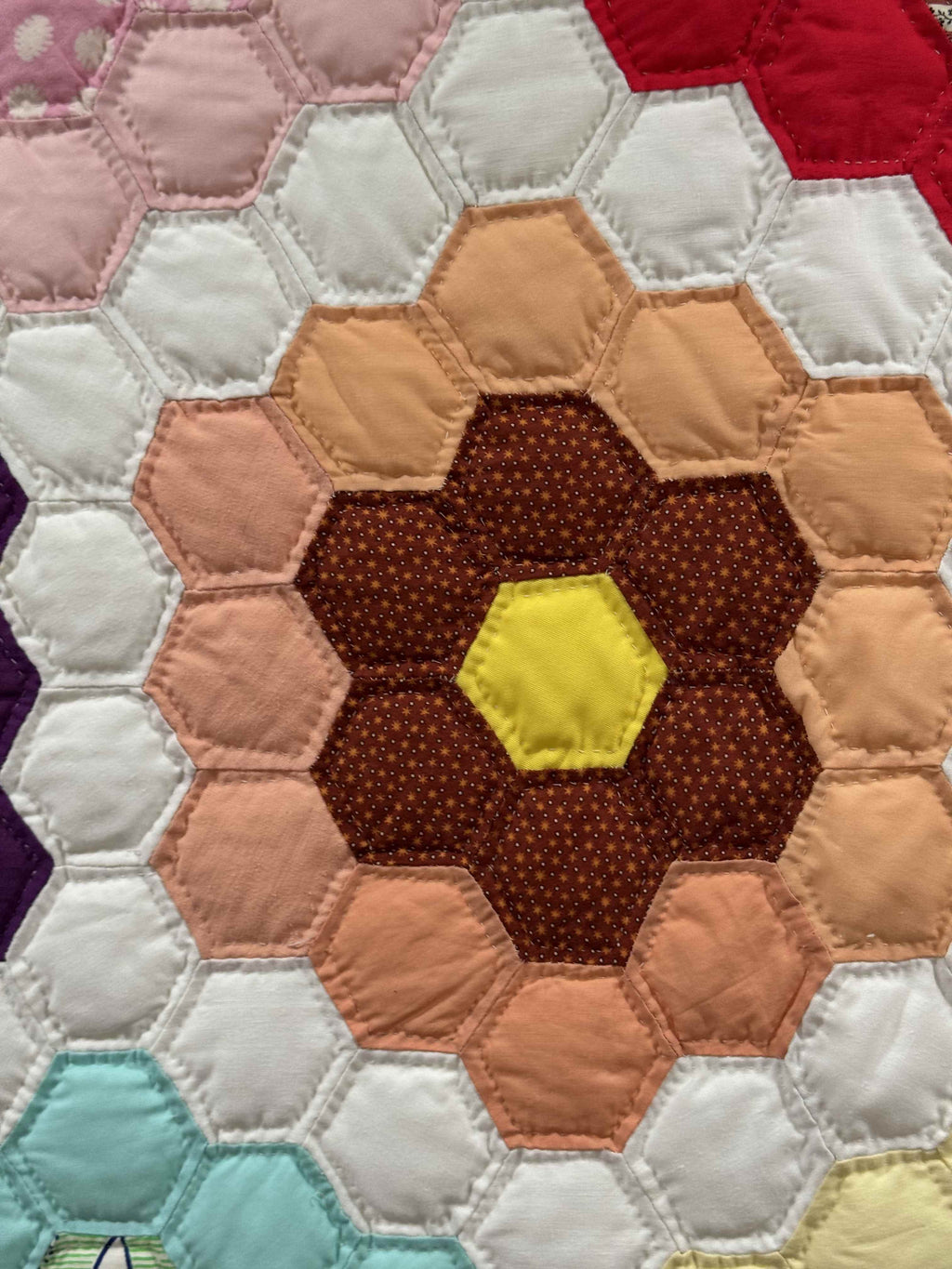 Vintage Quilt Grandmother's Flower Garden