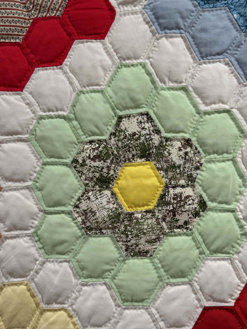 Vintage Quilt Grandmother's Flower Garden
