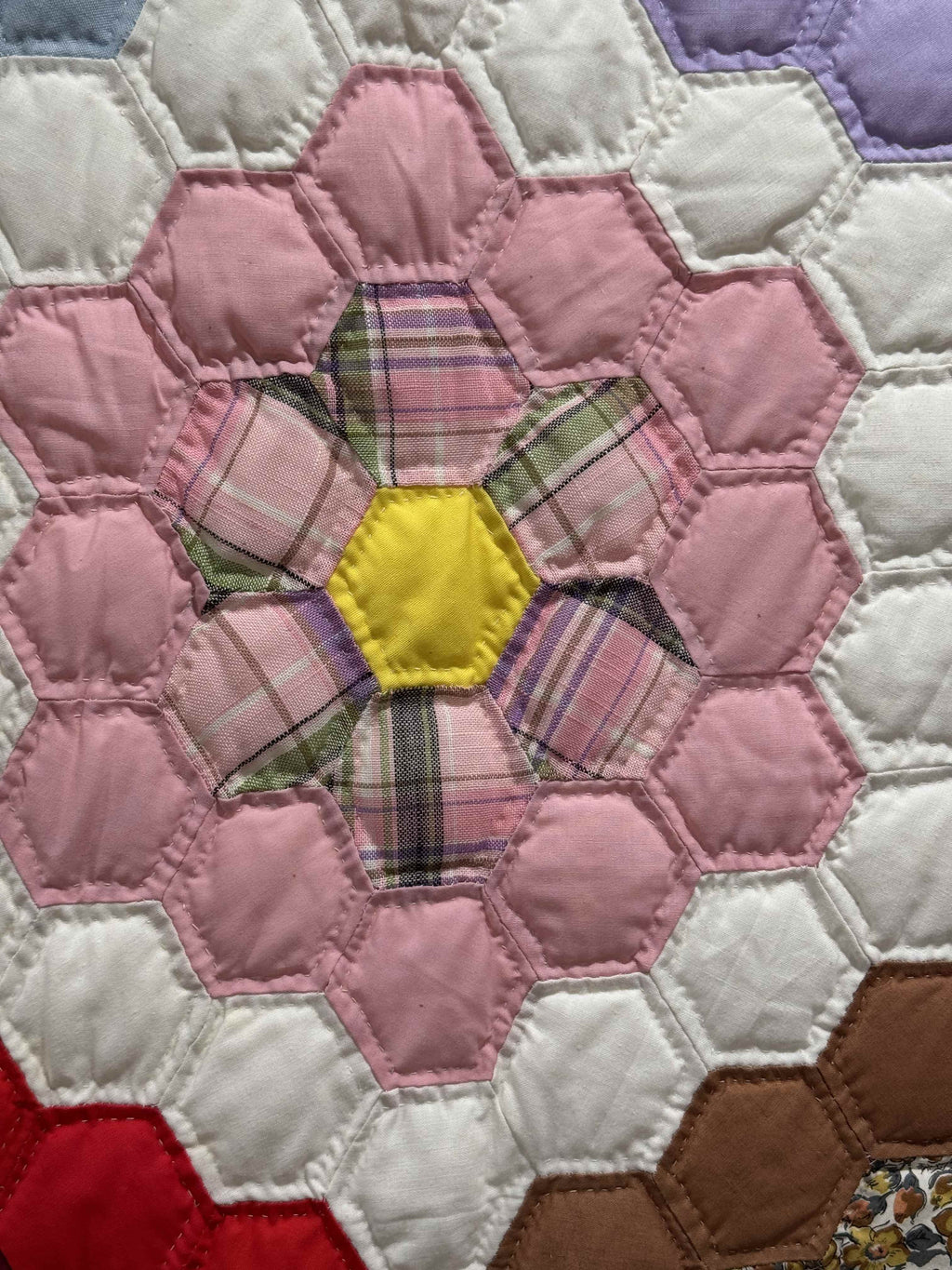 Vintage Quilt Grandmother's Flower Garden