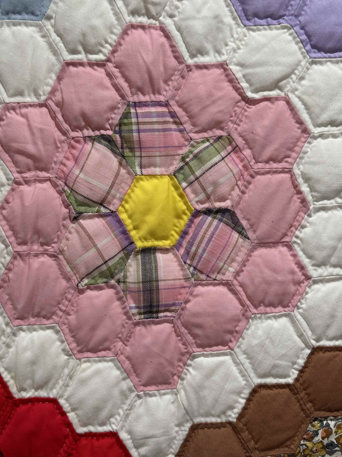 Vintage Quilt Grandmother's Flower Garden
