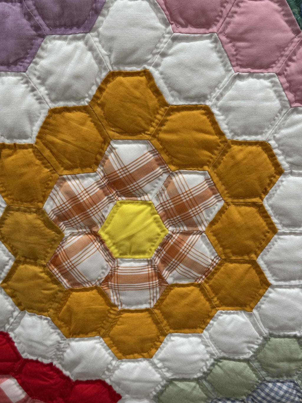 Vintage Quilt Grandmother's Flower Garden