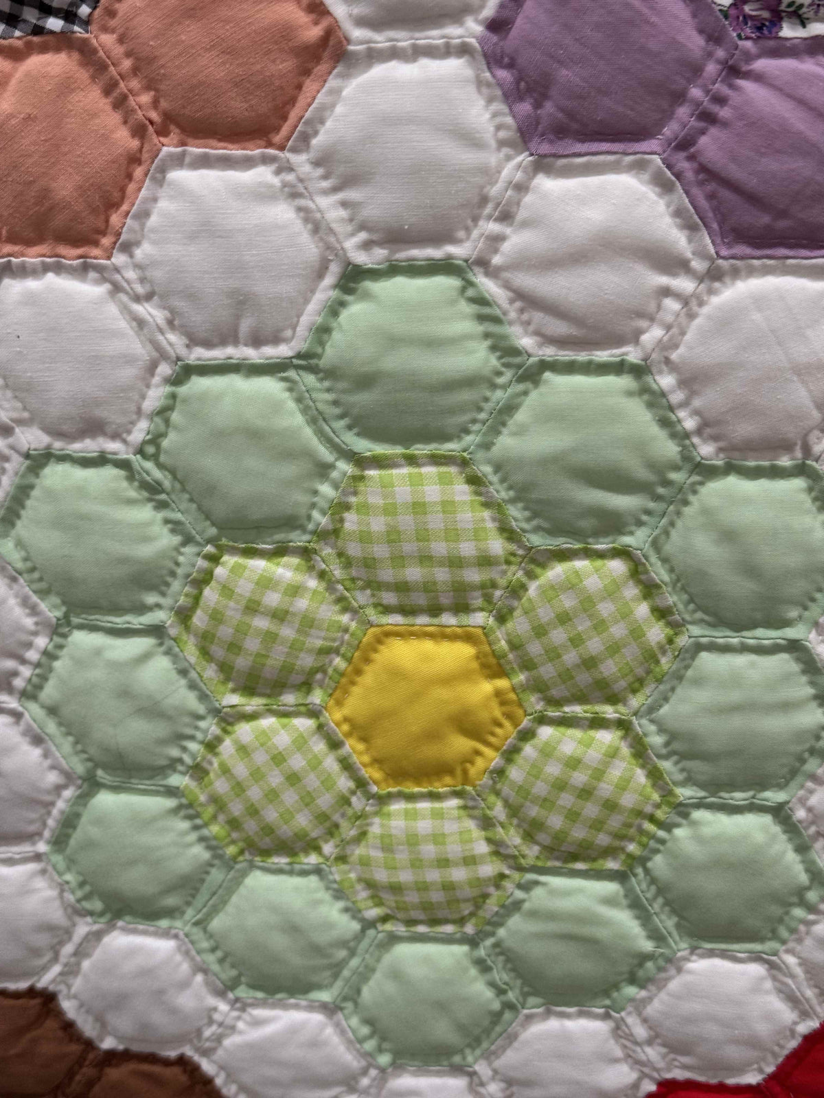 Vintage Quilt Grandmother's Flower Garden