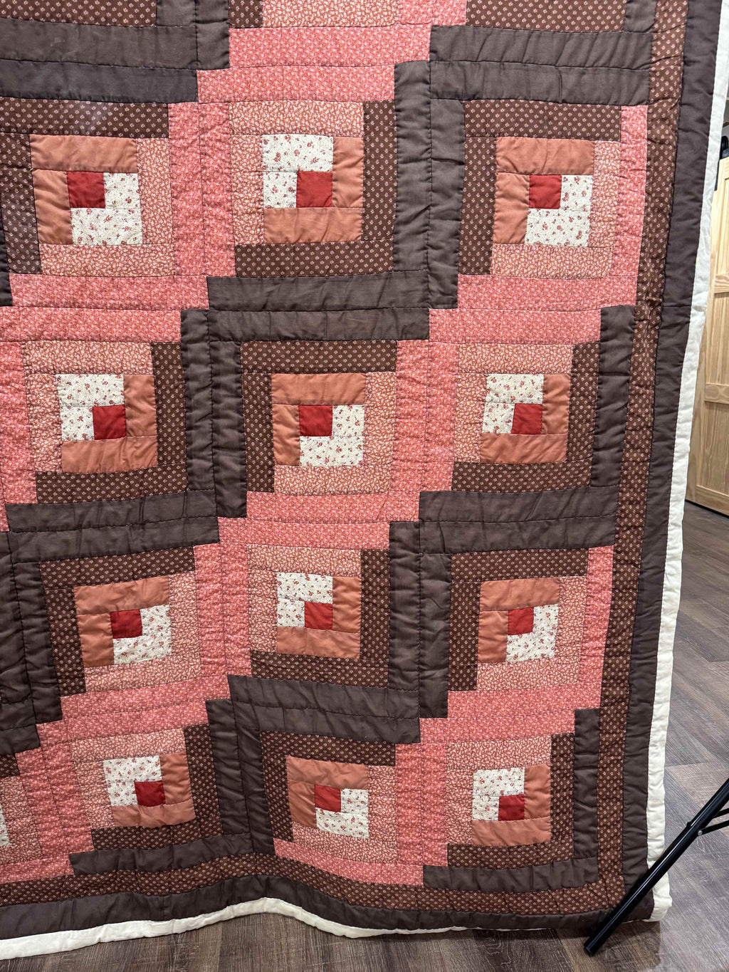 Vintage Quilt Autumn Log Cabin