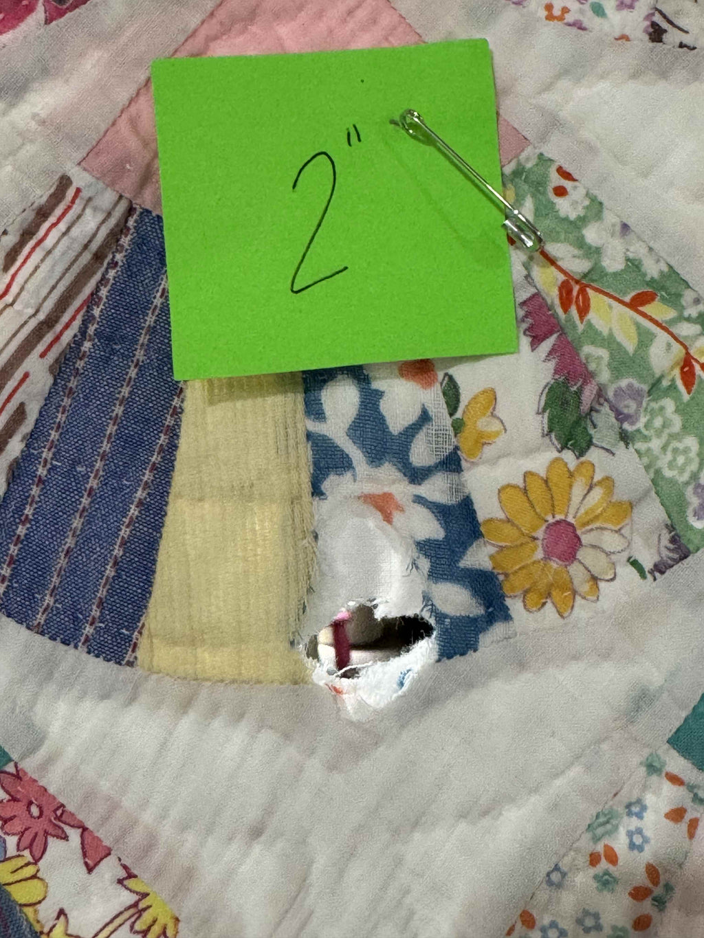 Vintage Quilt Grandmother's Fan Feed Sack