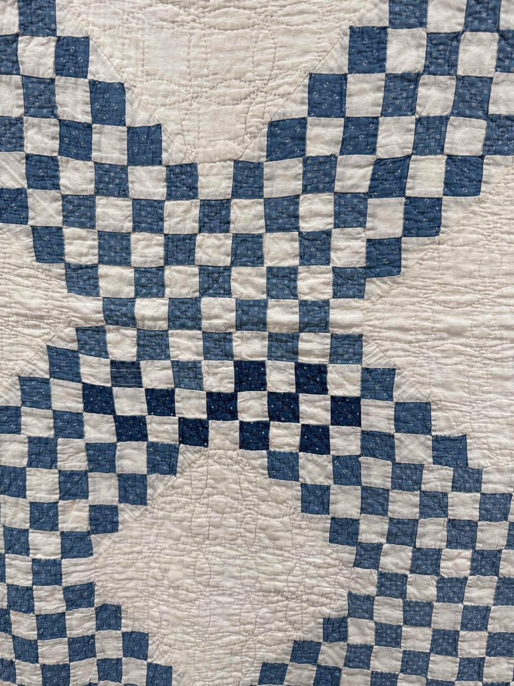 Antique Quilt Cadet Blue Triple Irish Chain