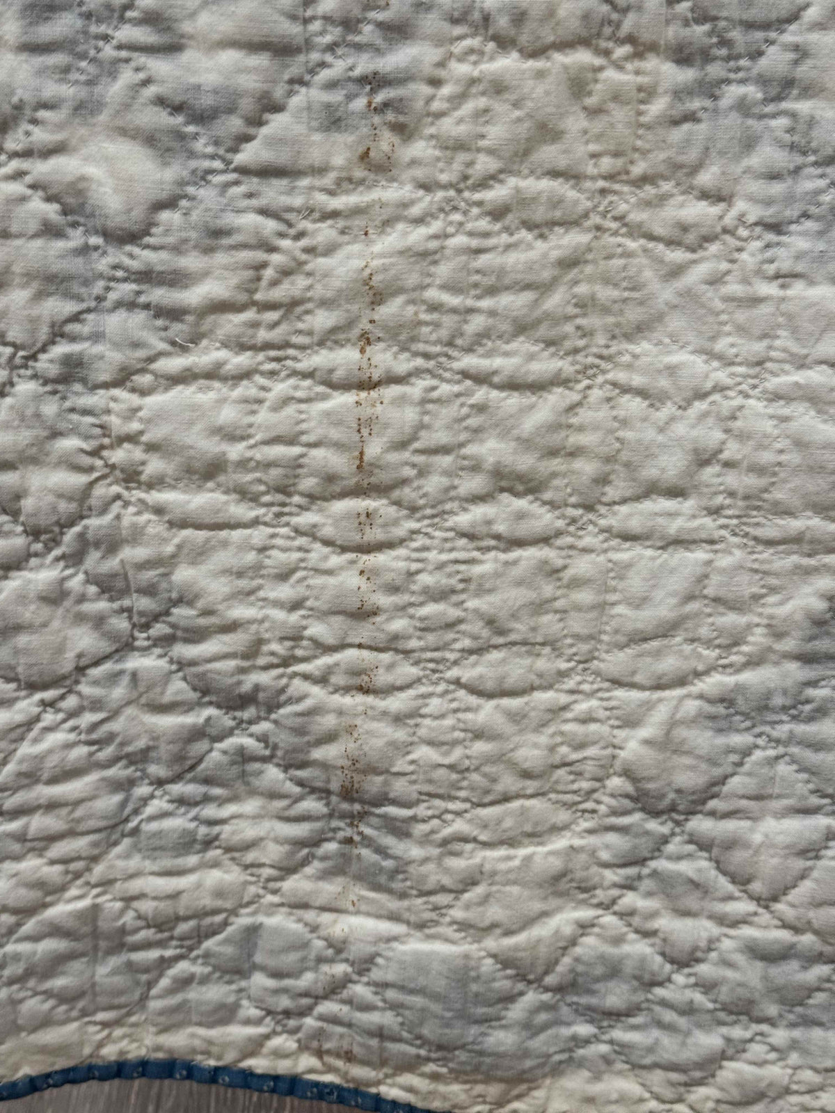 Antique Quilt Cadet Blue Triple Irish Chain