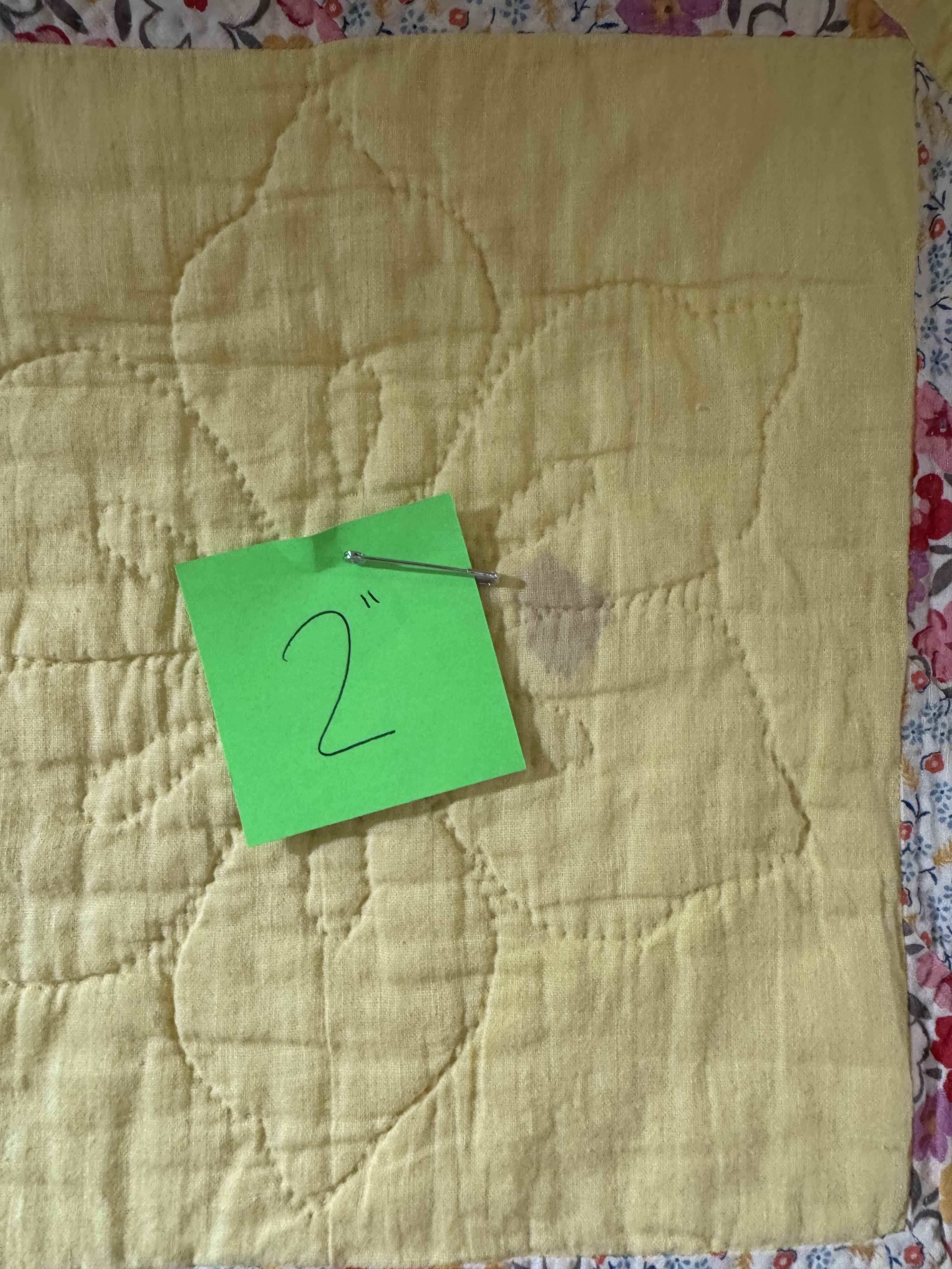 **SOLD** Vintage Quilt Lattice Yellow **SOLD**