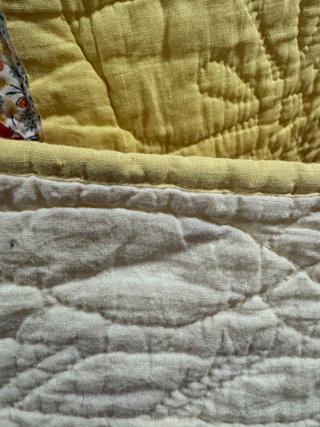 **SOLD** Vintage Quilt Lattice Yellow **SOLD**