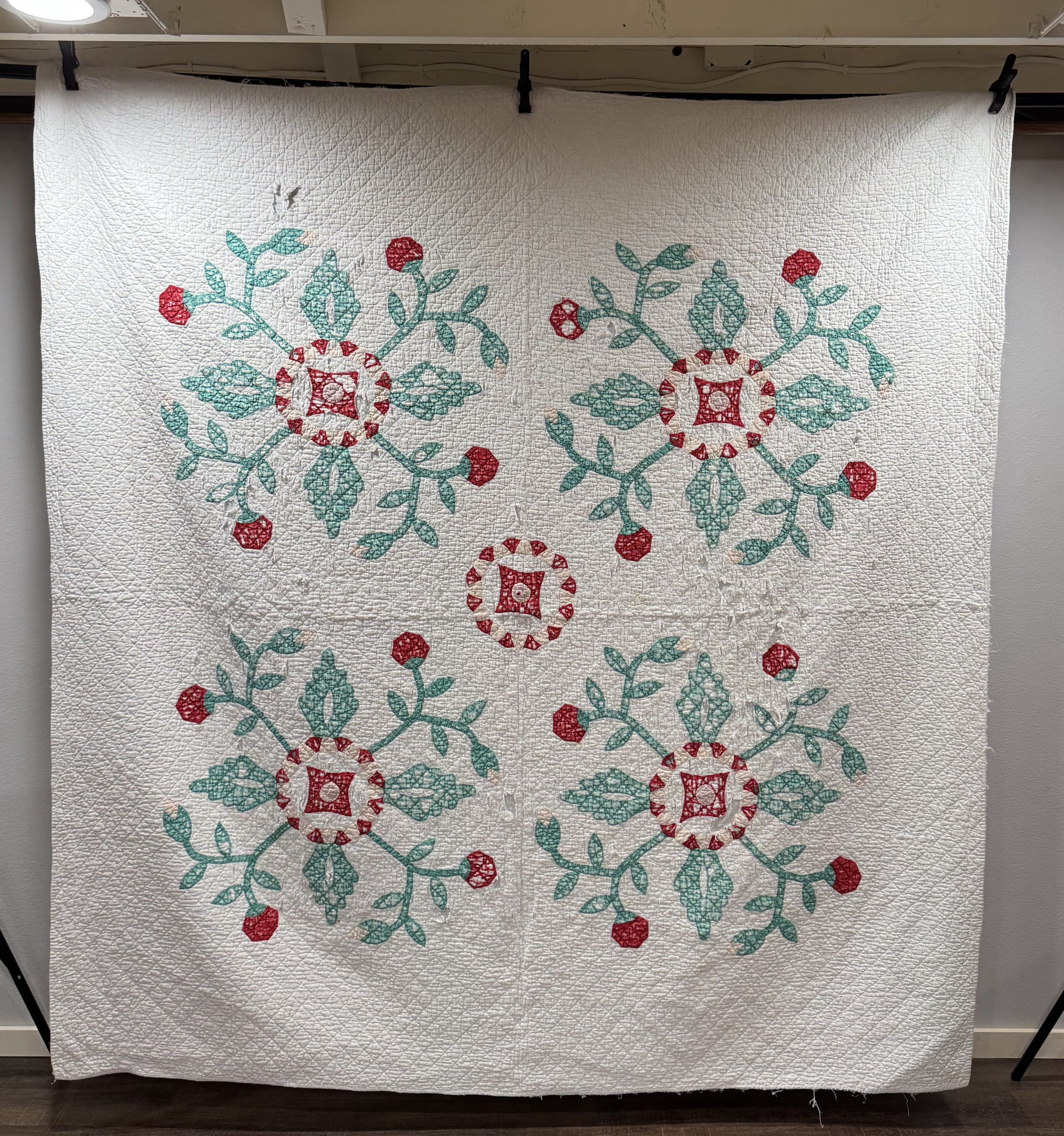 Vintage Cutter Quilt Mid Century Applique