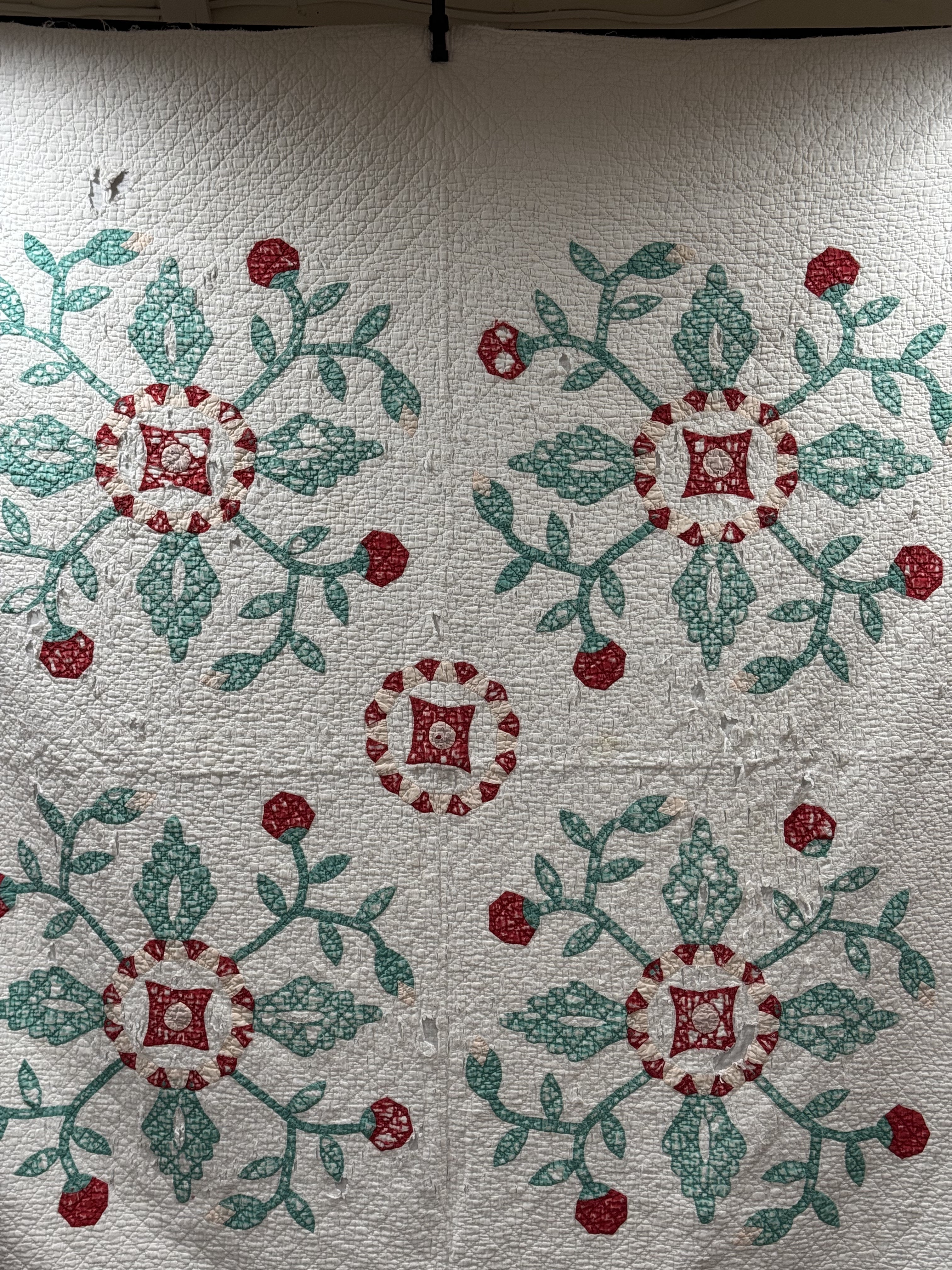 Vintage Cutter Quilt Mid Century Applique