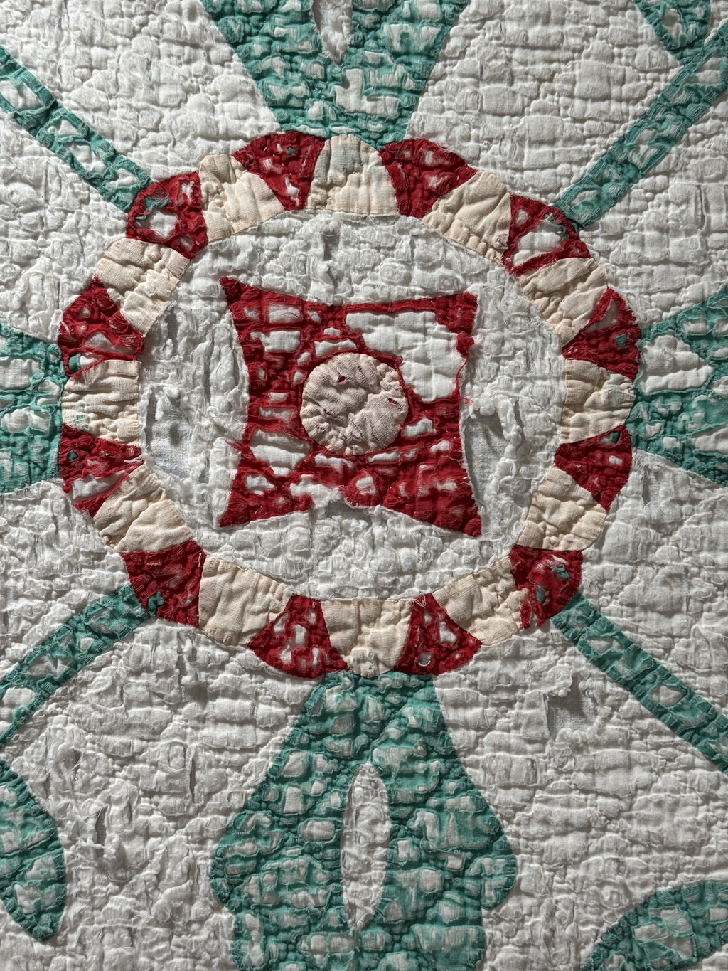 Vintage Cutter Quilt Mid Century Applique