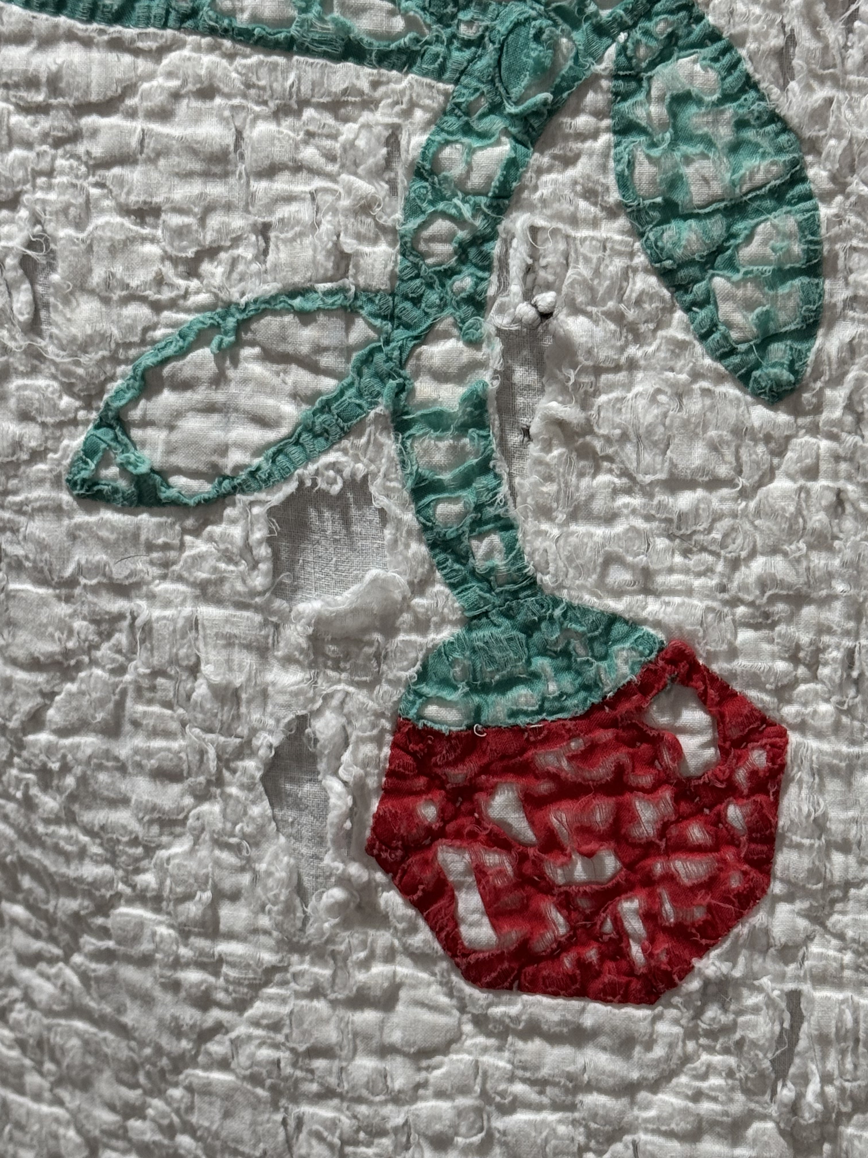 Vintage Cutter Quilt Mid Century Applique