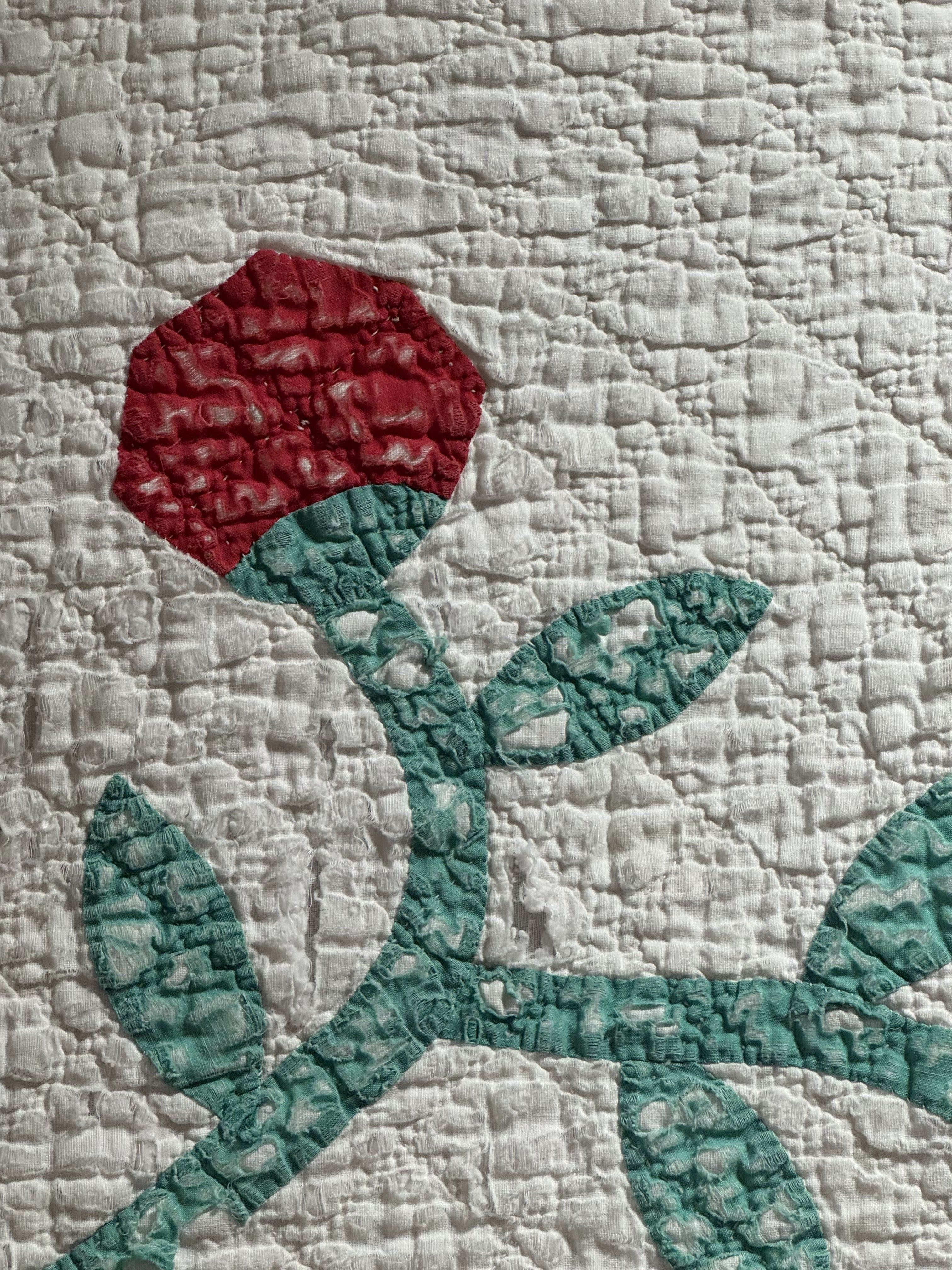 Vintage Cutter Quilt Mid Century Applique