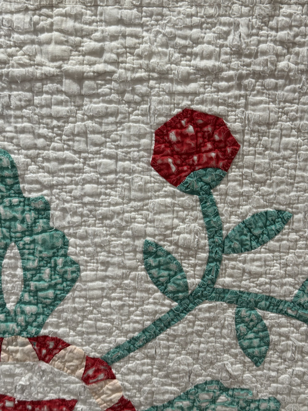 Vintage Cutter Quilt Mid Century Applique