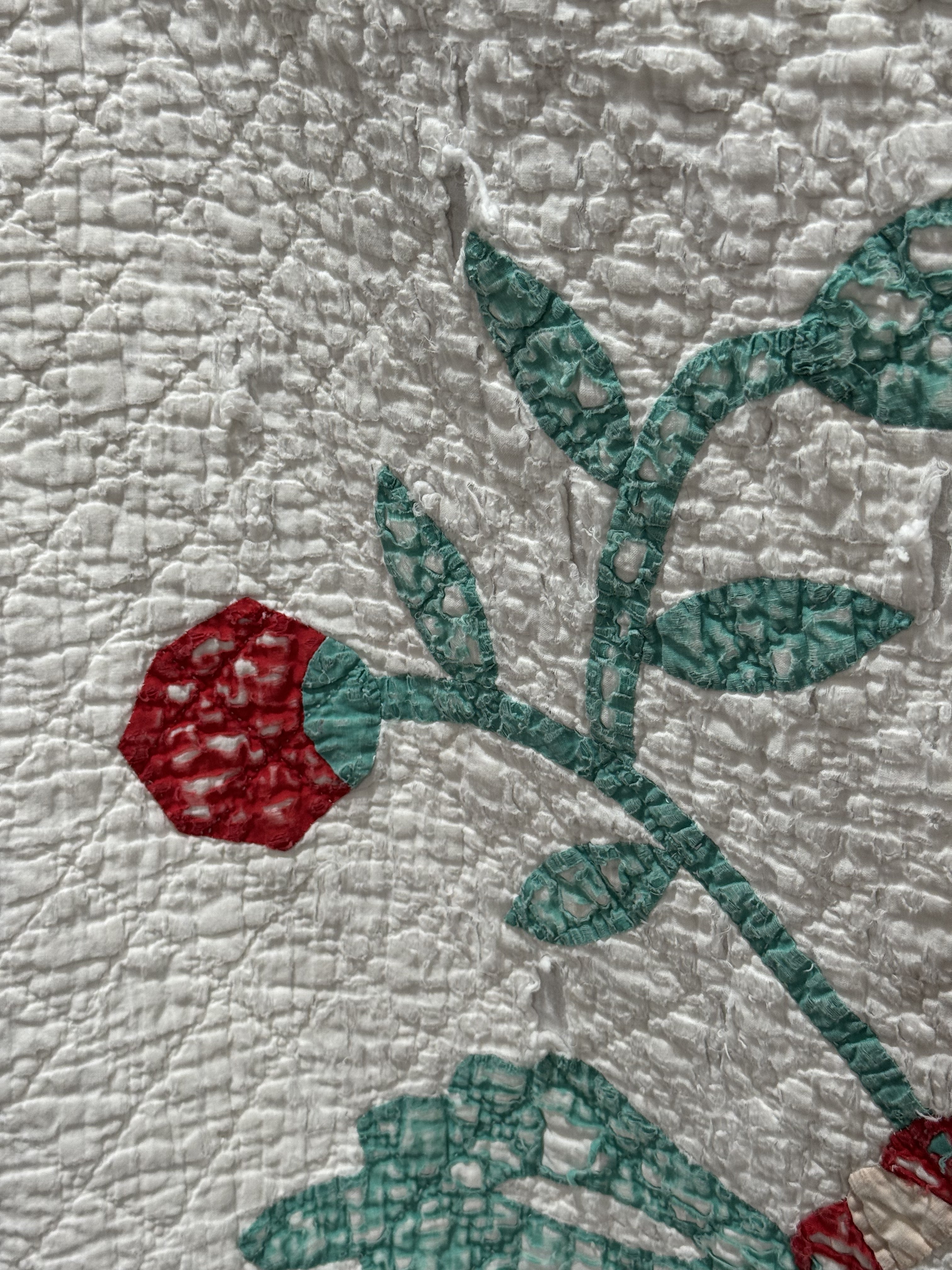 Vintage Cutter Quilt Mid Century Applique