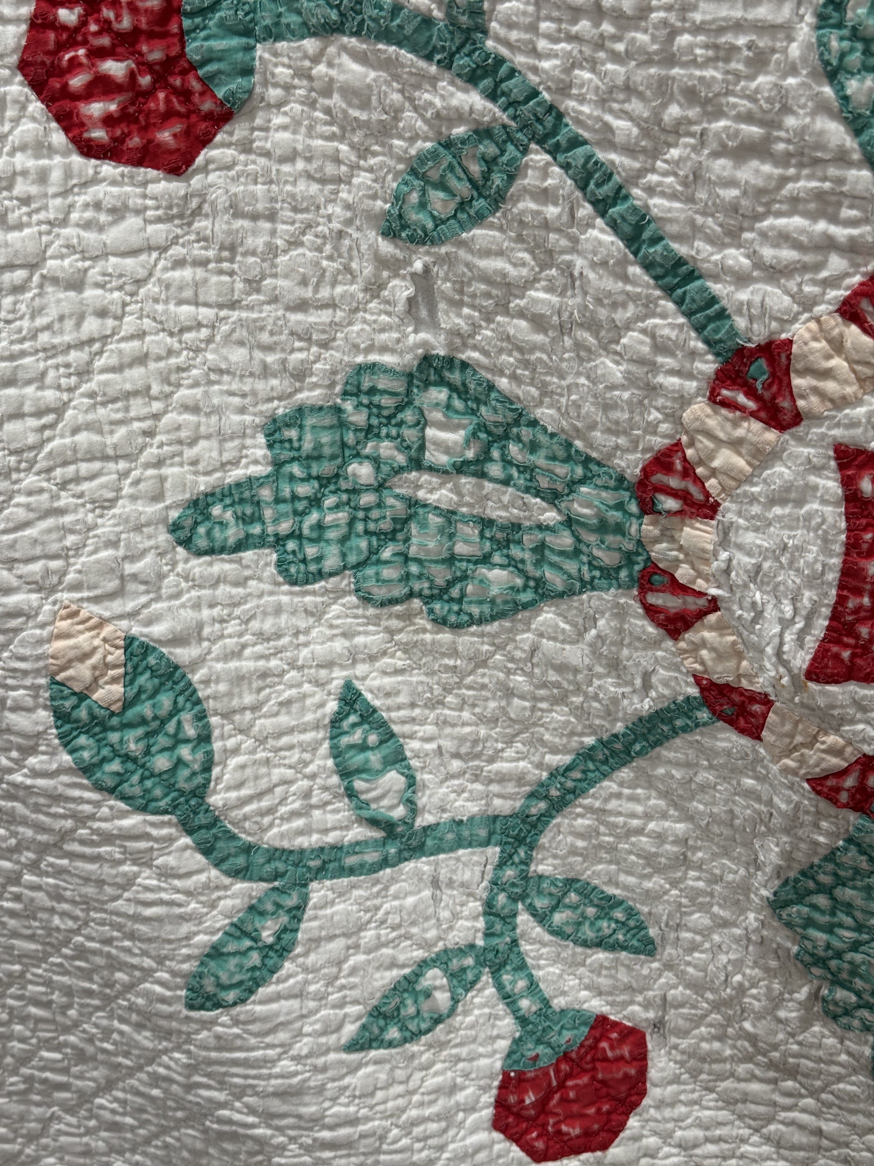 Vintage Cutter Quilt Mid Century Applique