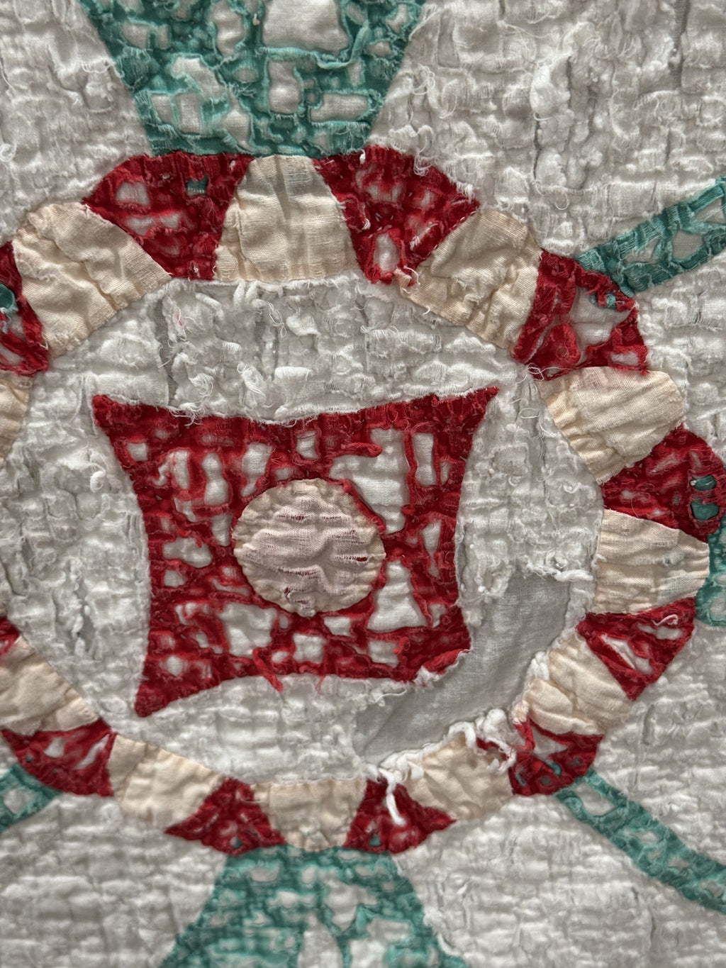 Vintage Cutter Quilt Mid Century Applique