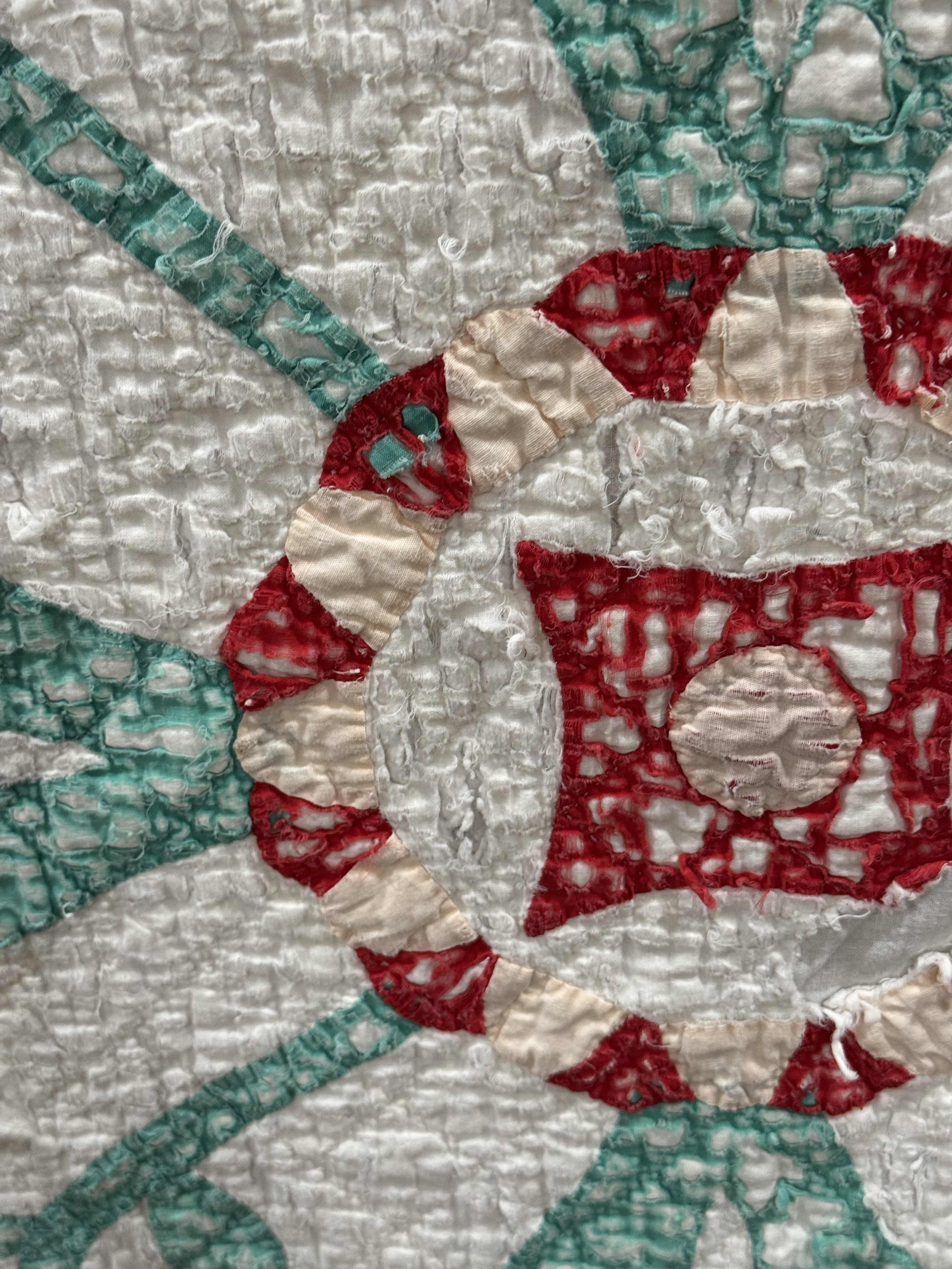 Vintage Cutter Quilt Mid Century Applique