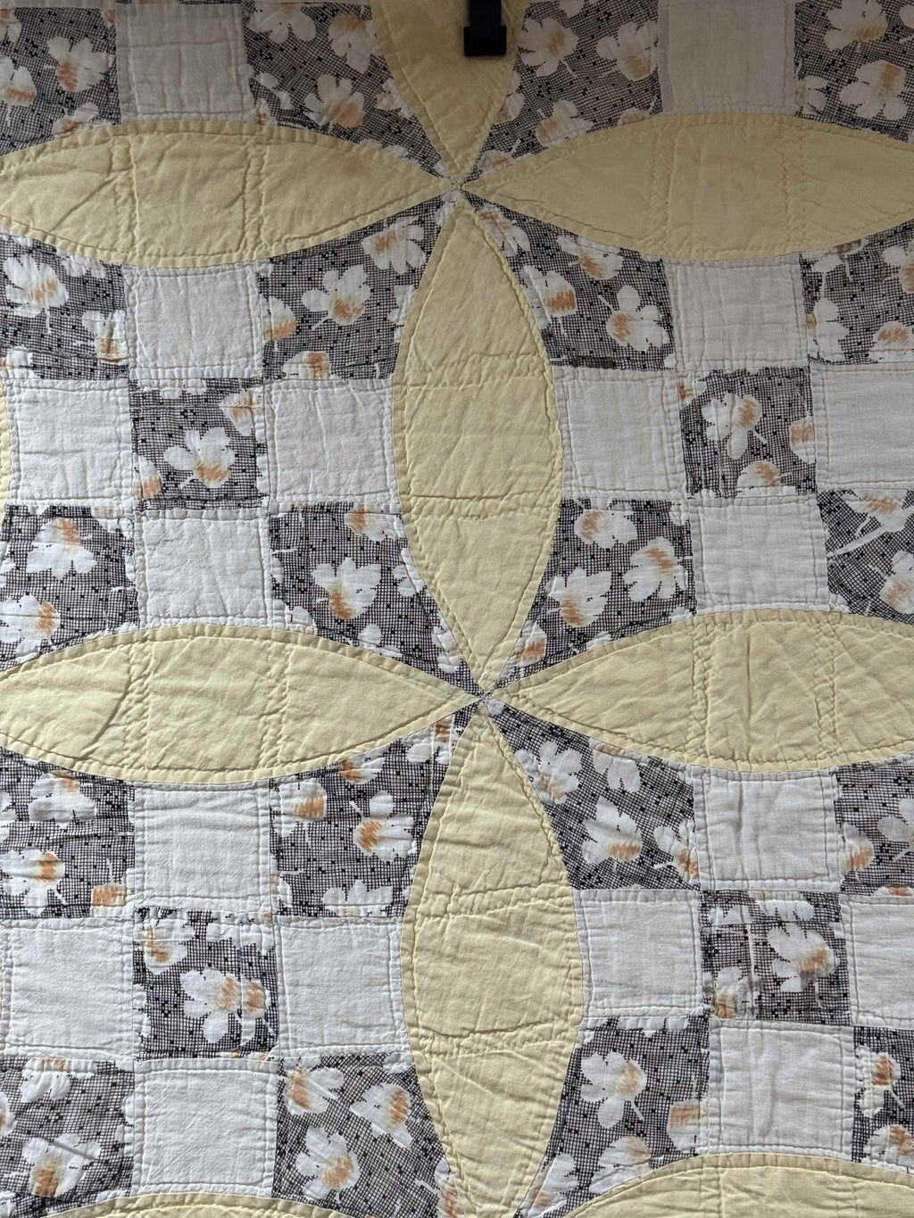 Vintage Quilt Glorified Nine Patch Yellow
