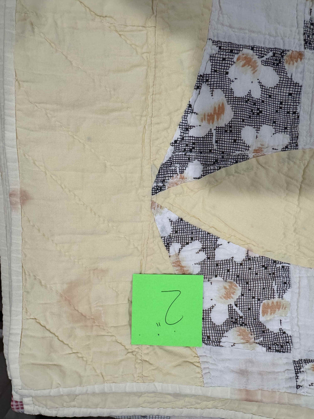 Vintage Quilt Glorified Nine Patch Yellow