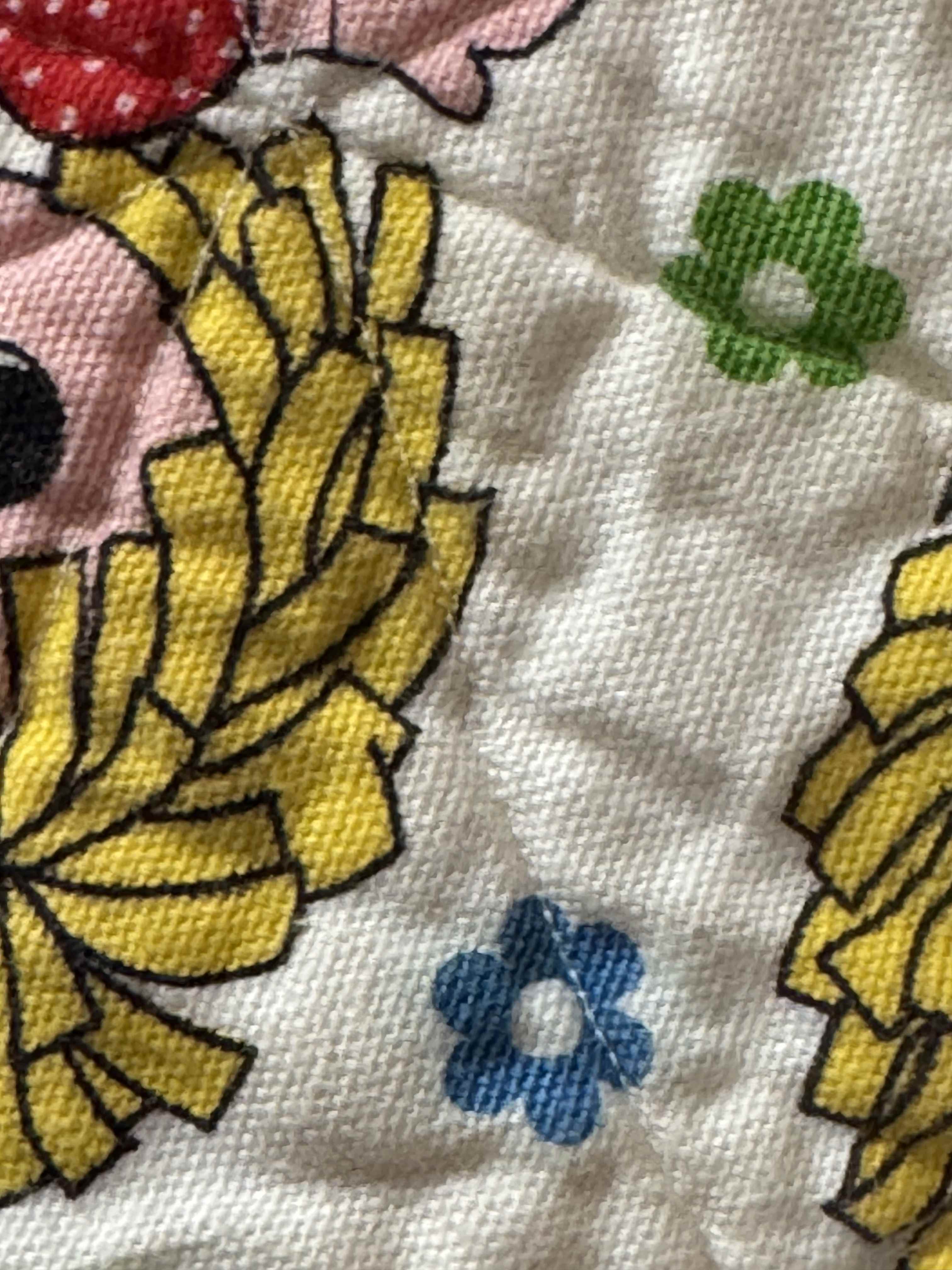 Vintage Feed Sack Pinwheel Crib Quilt