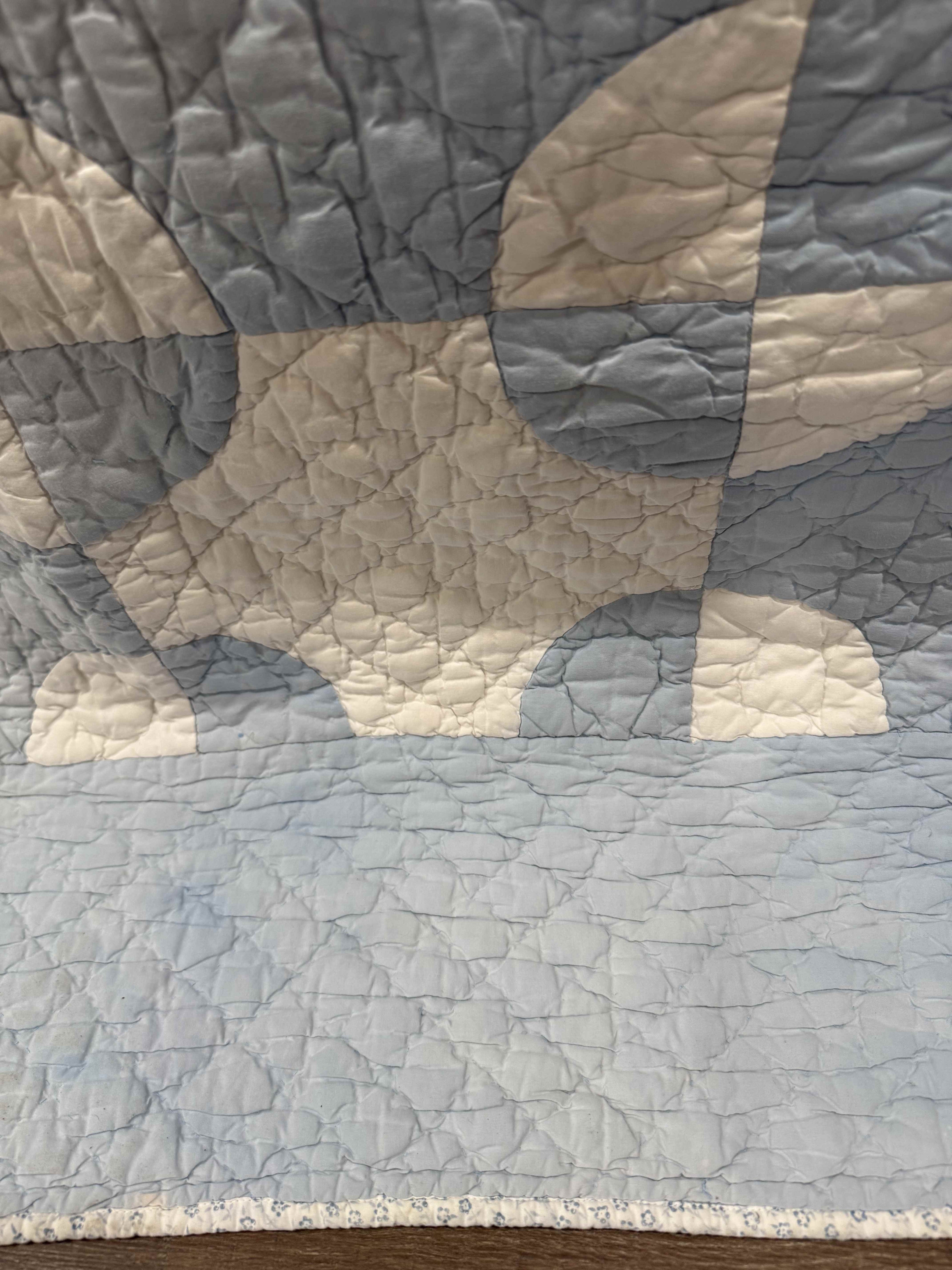 **SOLD** Vintage Old Mill Wheel Quilt **SOLD**