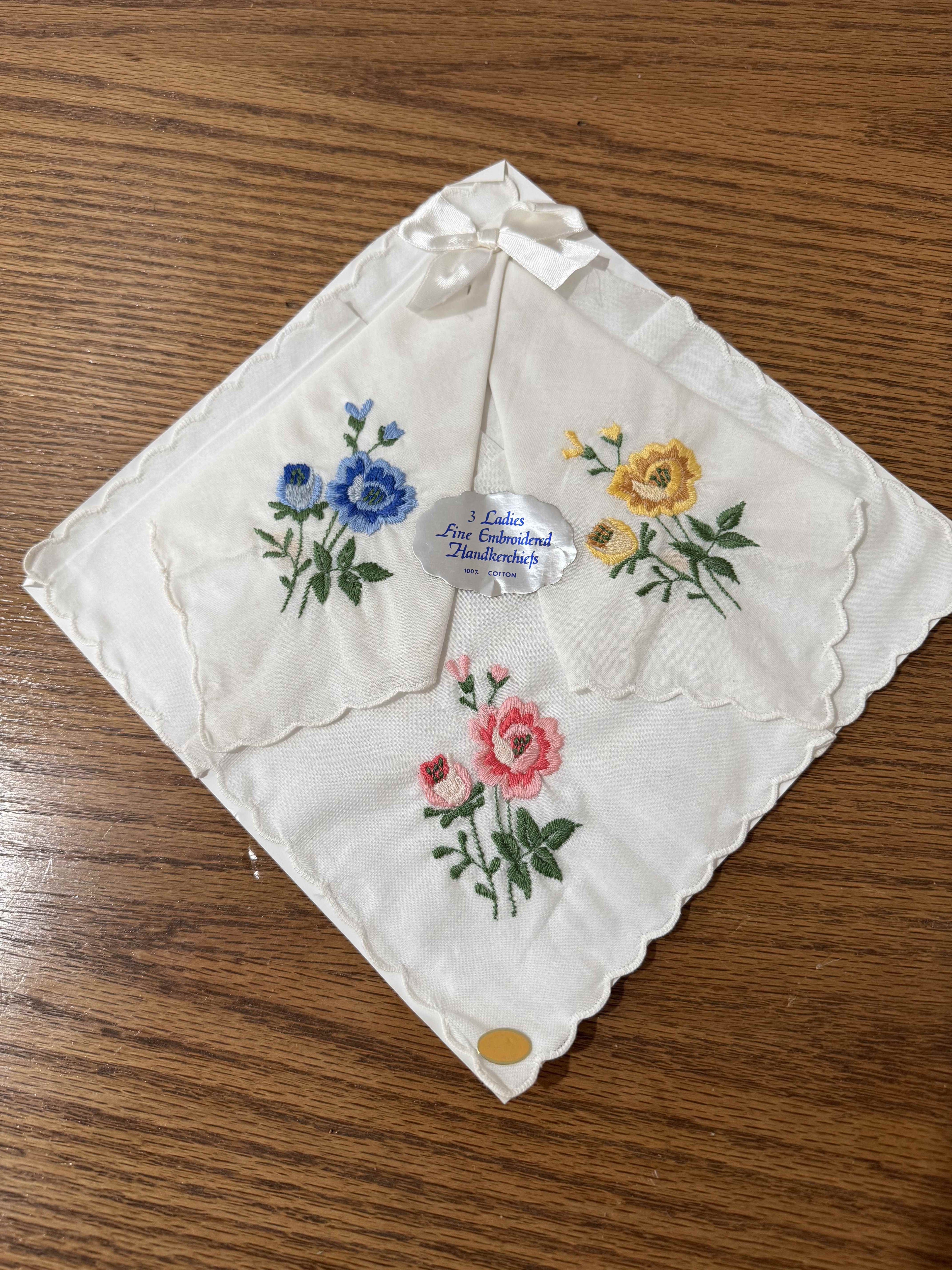 Vintage Embroidered Handkerchiefs
