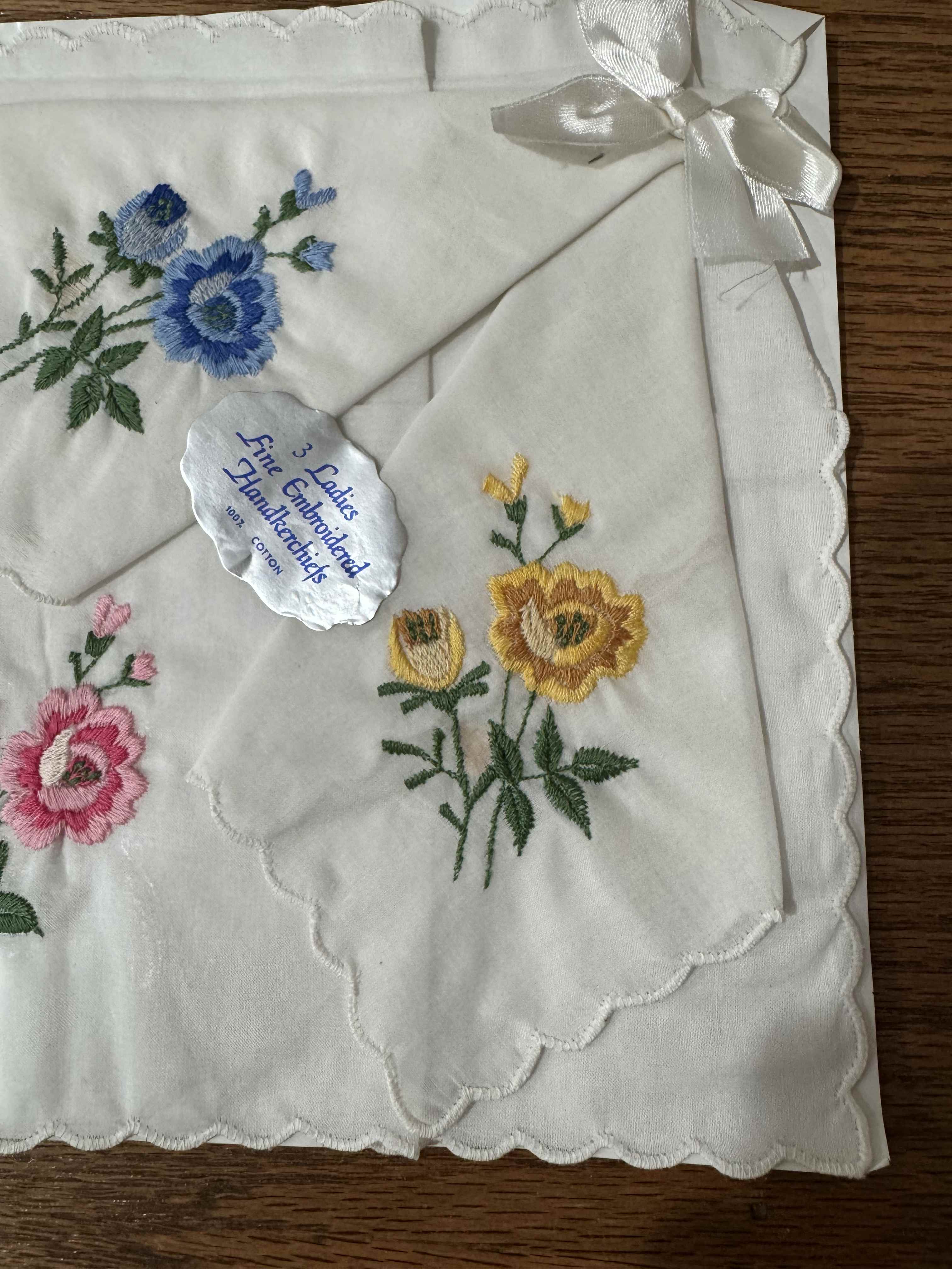 Vintage Embroidered Handkerchiefs