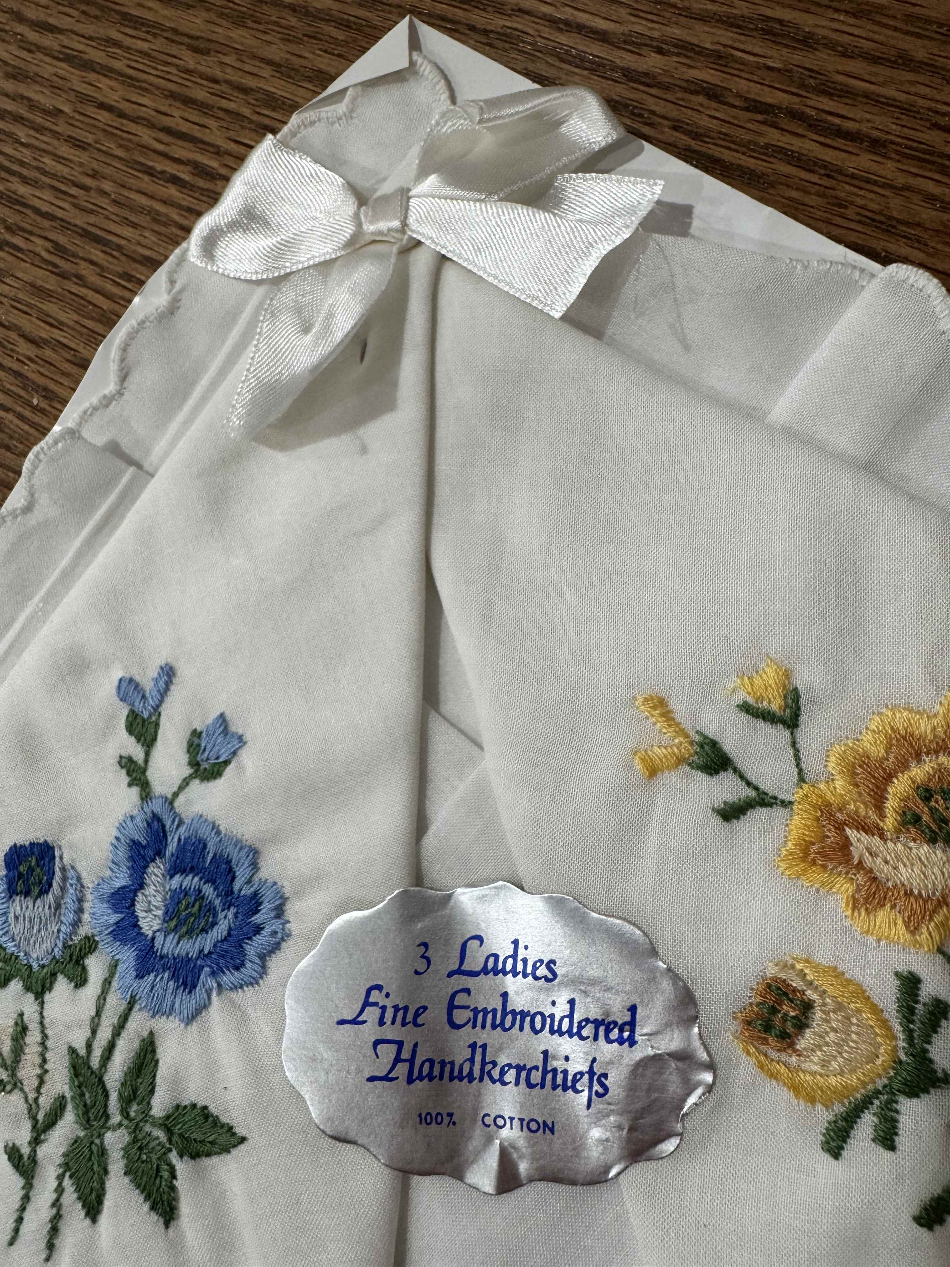Vintage Embroidered Handkerchiefs