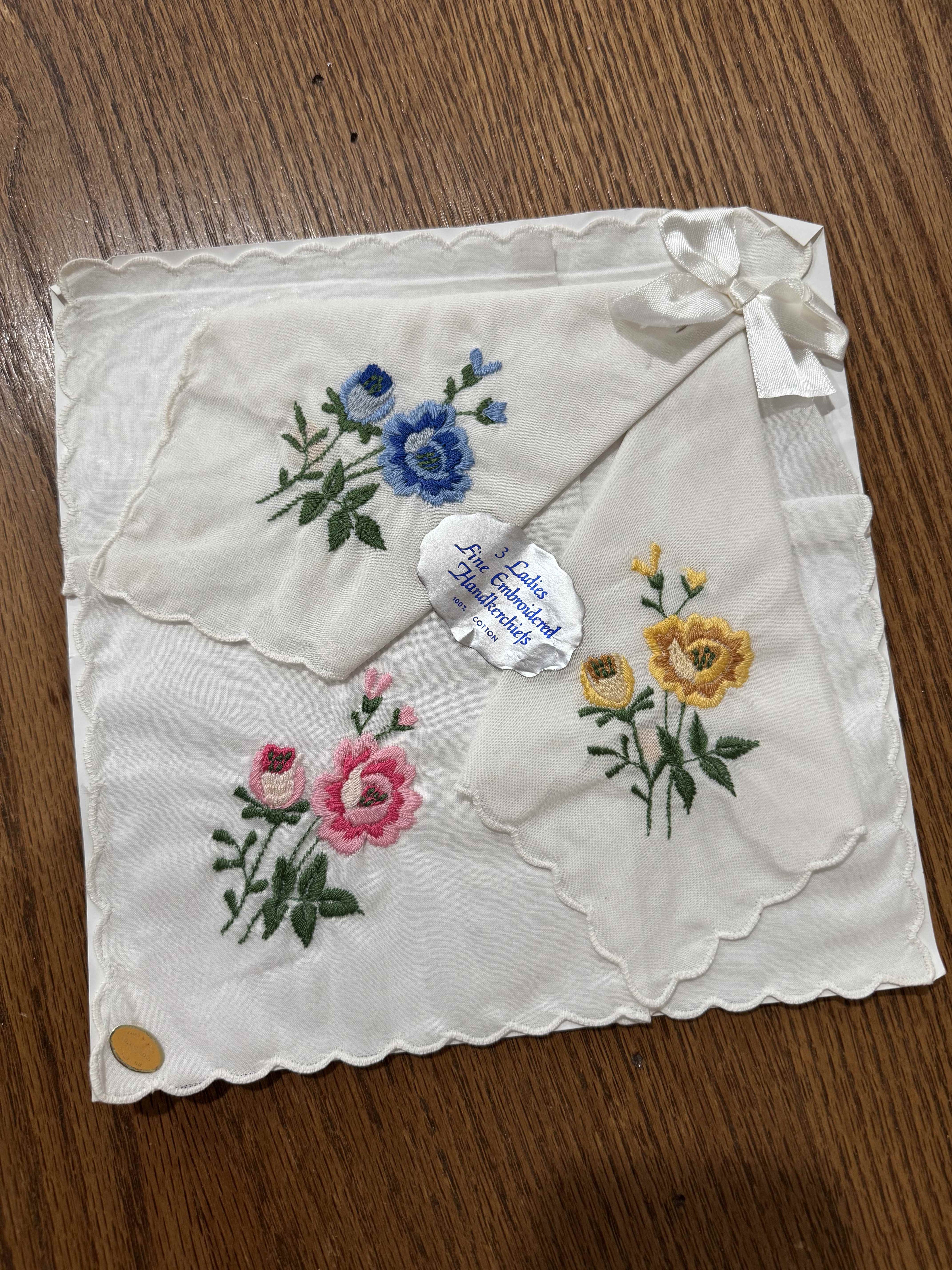 Vintage Embroidered Handkerchiefs
