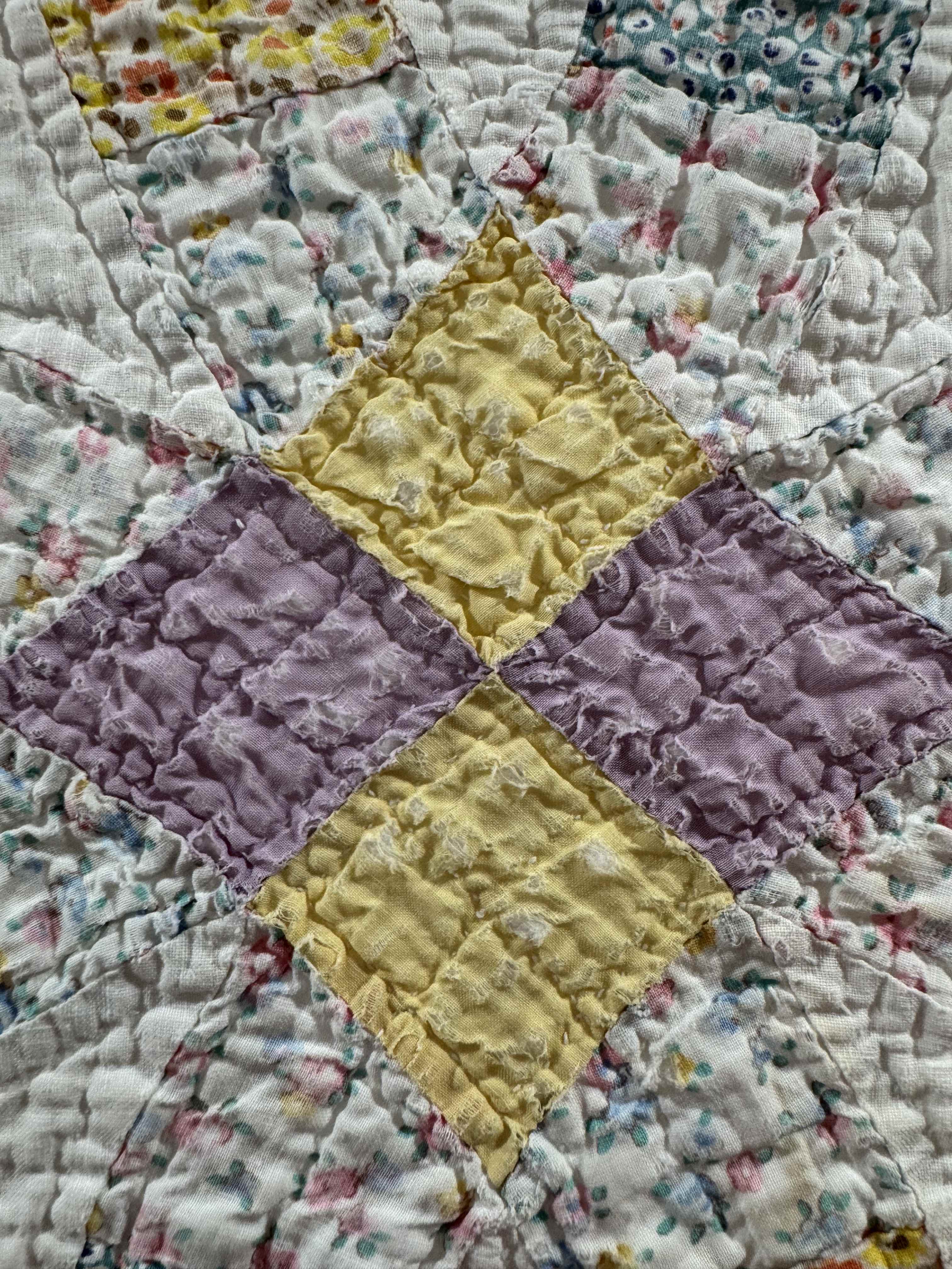 Vintage Double Wedding Ring Quilt