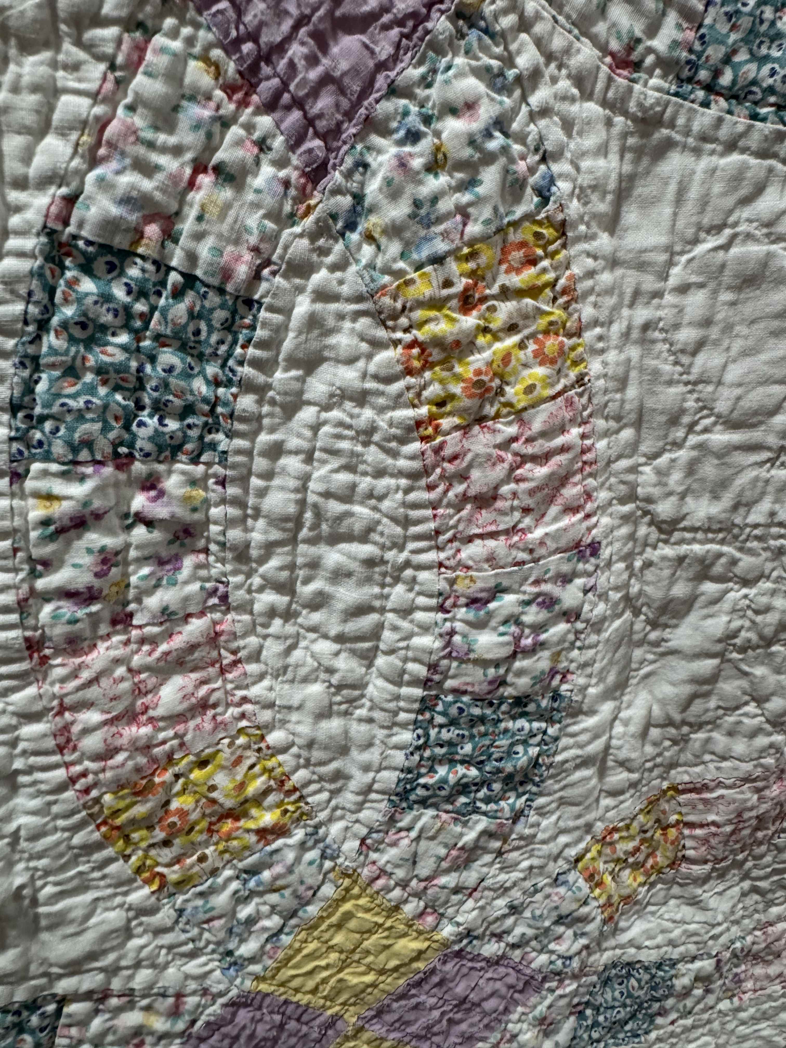 Vintage Double Wedding Ring Quilt