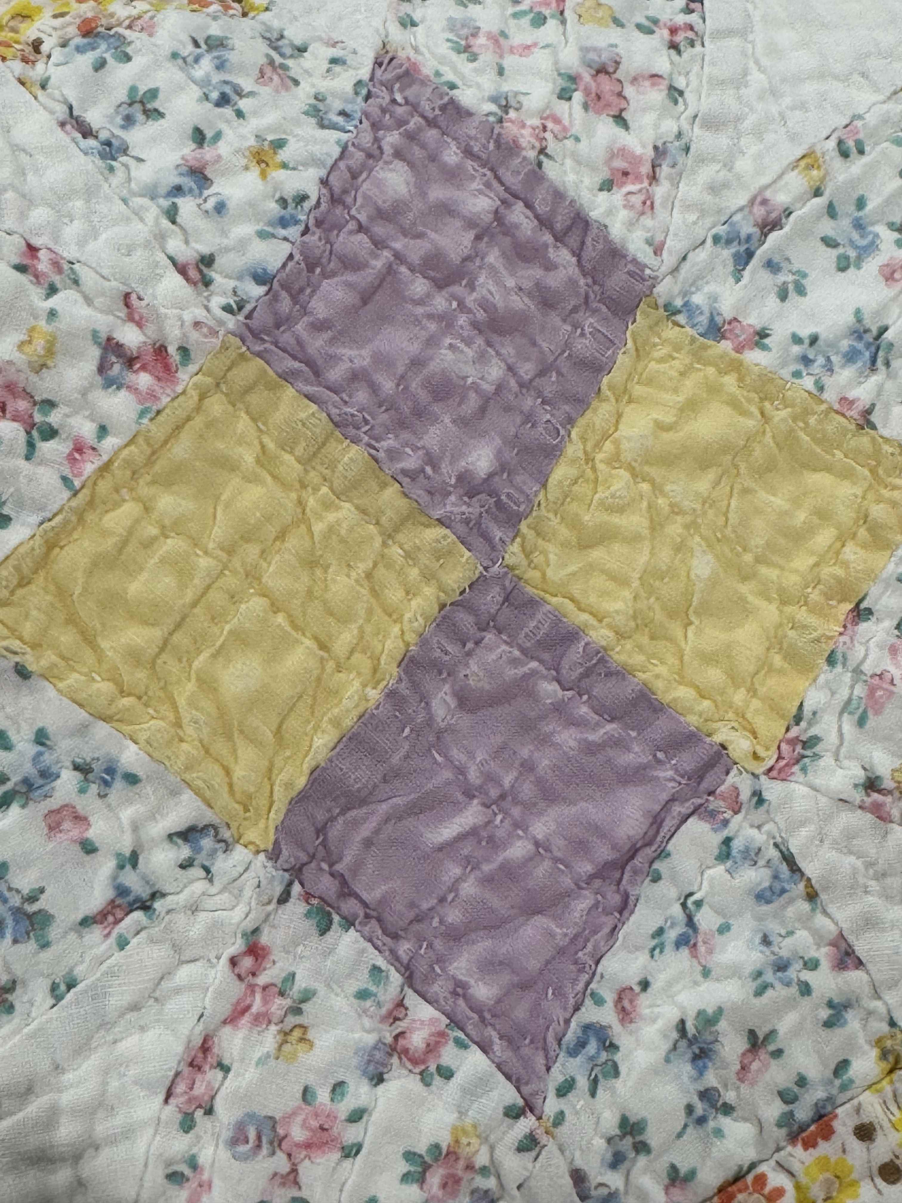 Vintage Double Wedding Ring Quilt