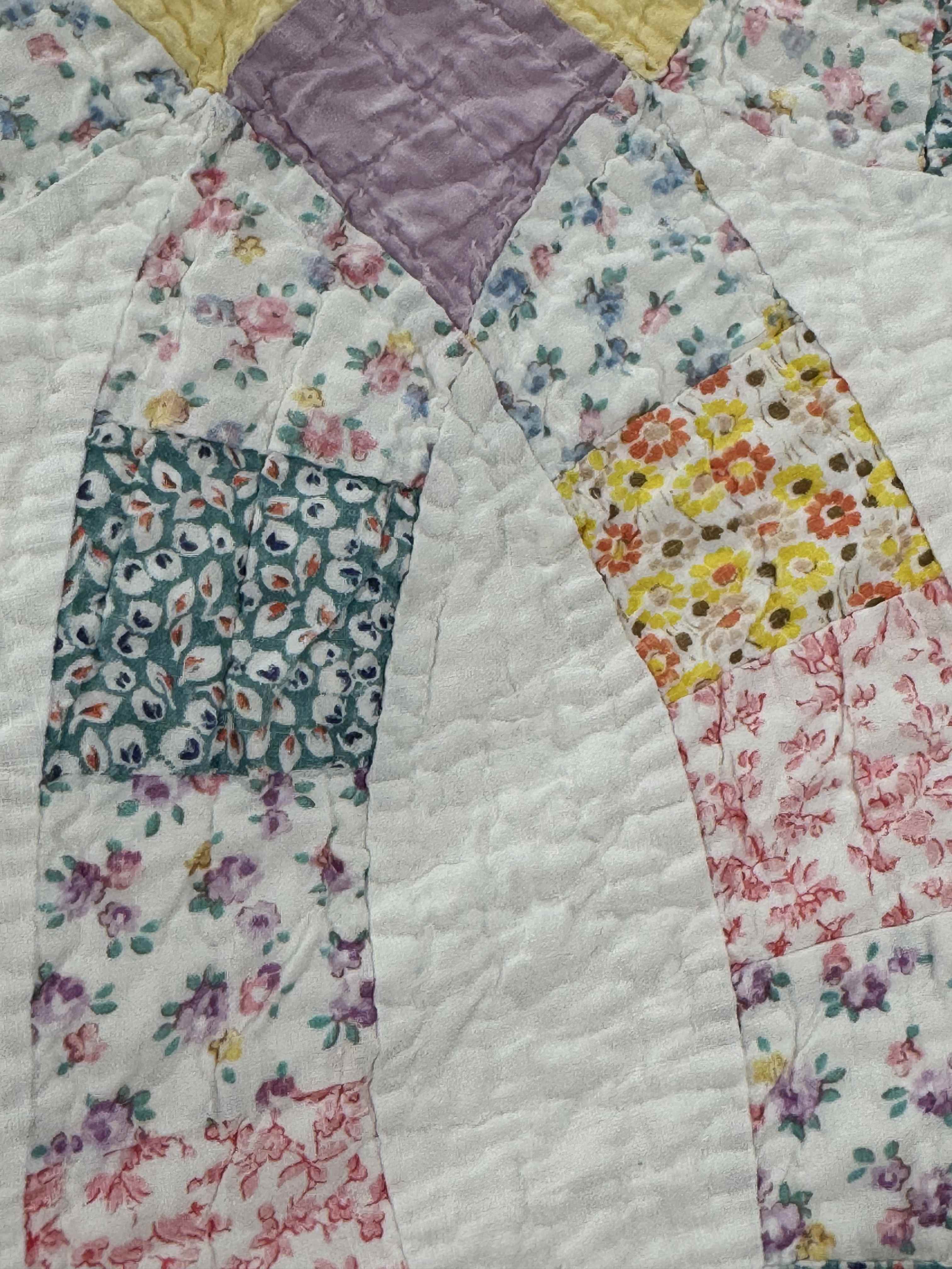 Vintage Double Wedding Ring Quilt