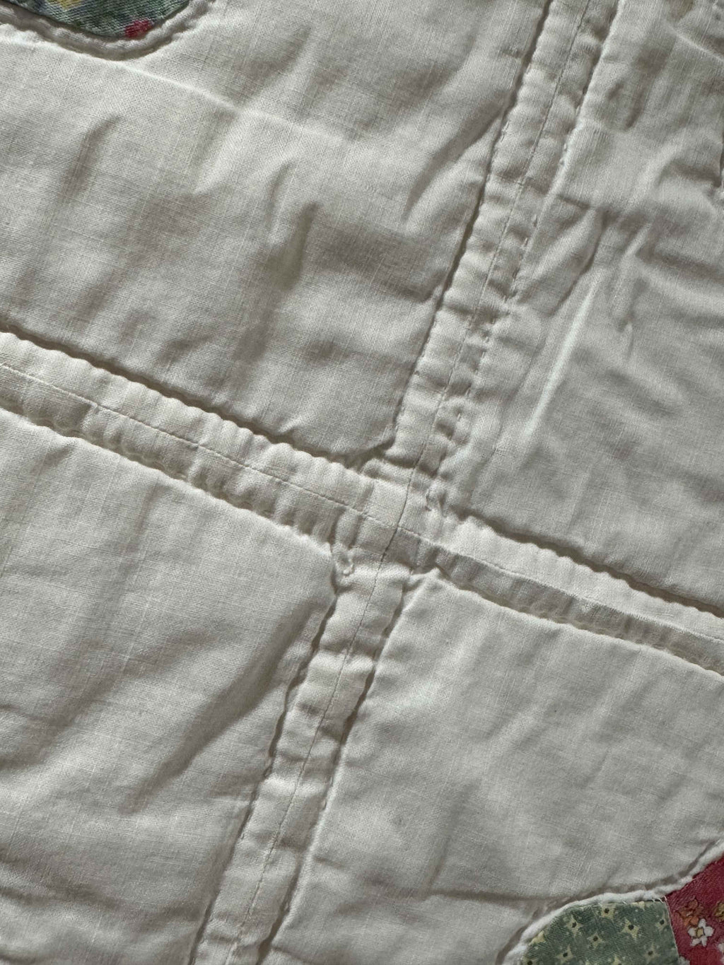 Vintage Feedsack Dresden Plate Cutter Quilt
