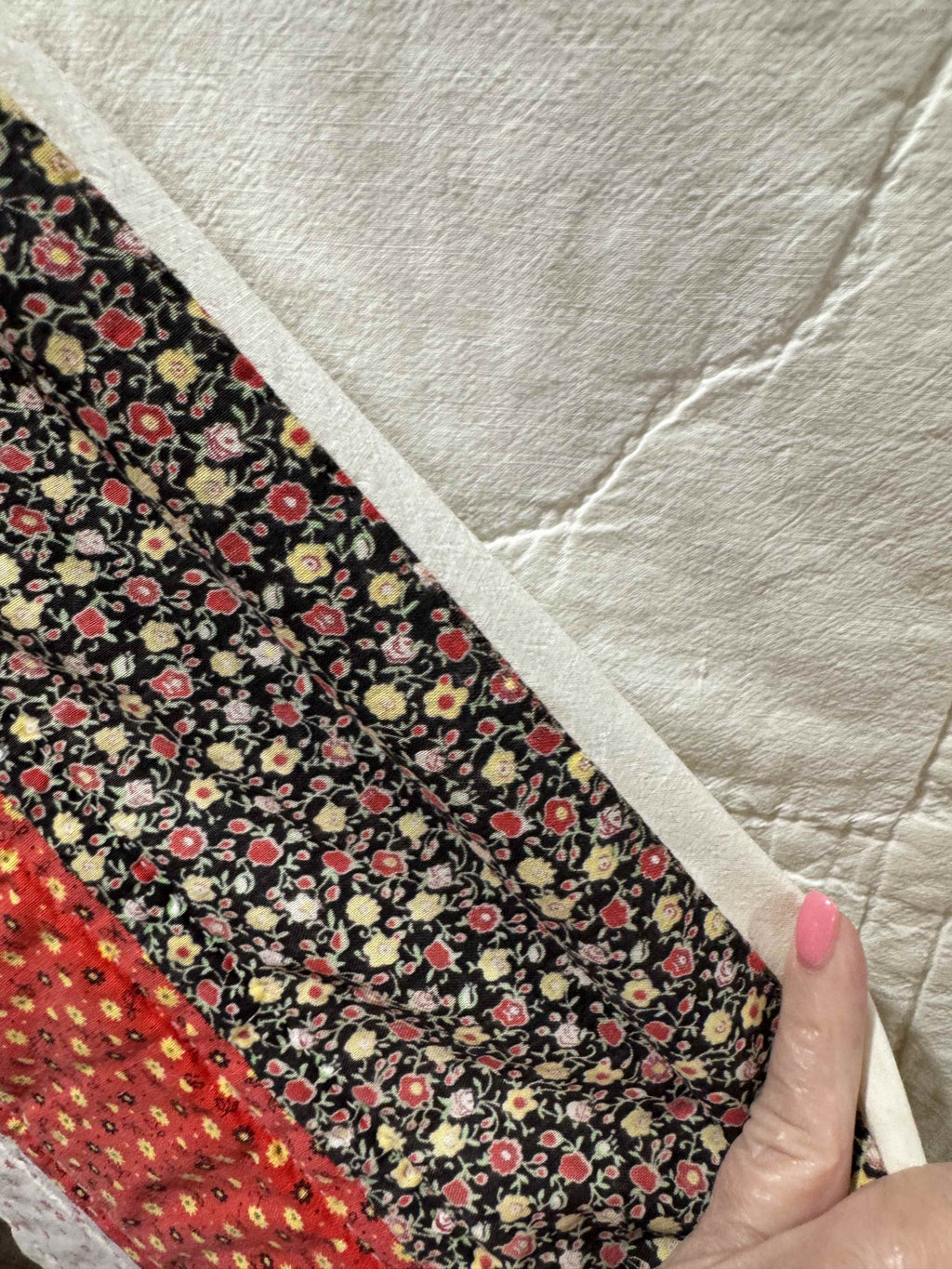 Vintage Feedsack Dresden Plate Cutter Quilt